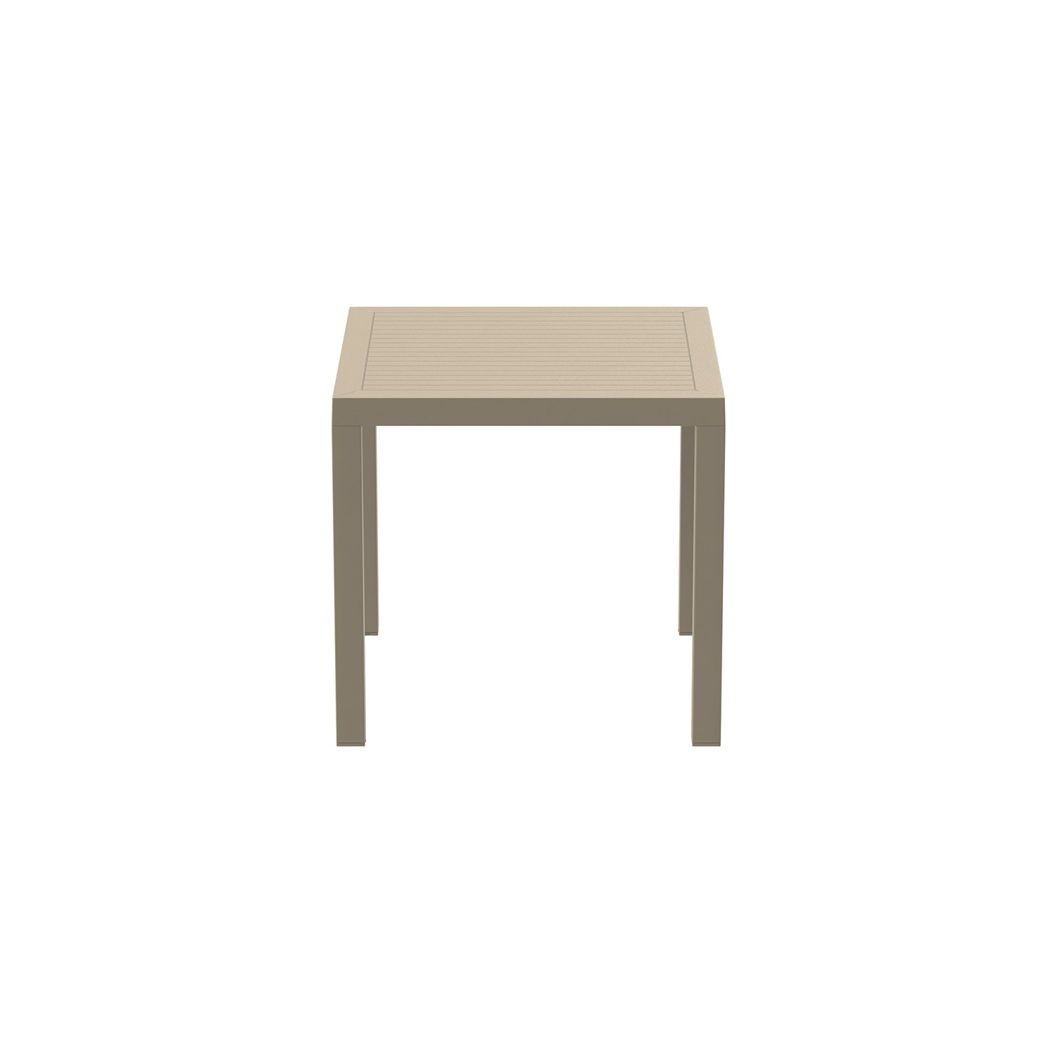 Compamia Ares 31" Square Resin Patio Dining Table in Taupe