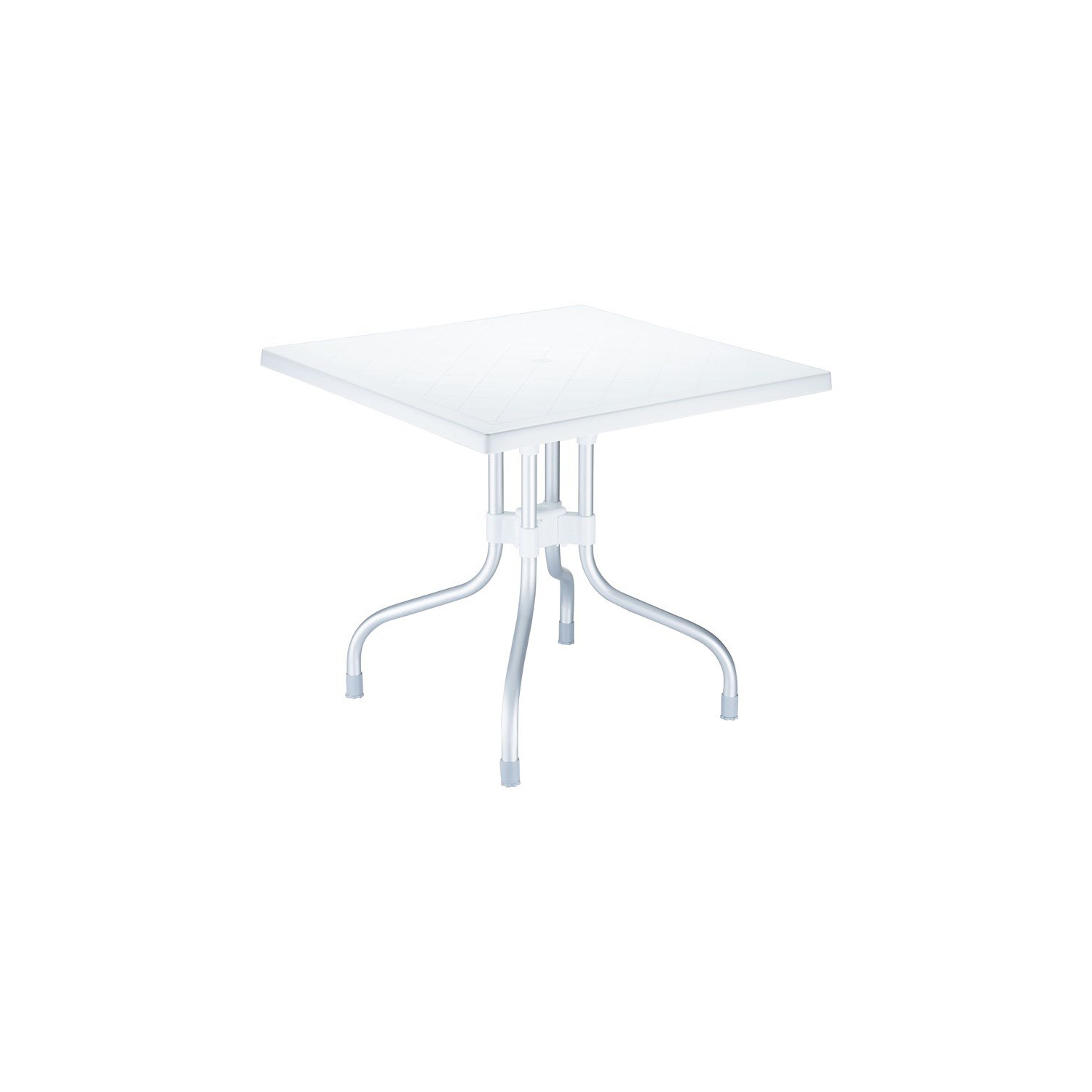 Compamia Forza 31" Square Folding Patio Dining Table in White