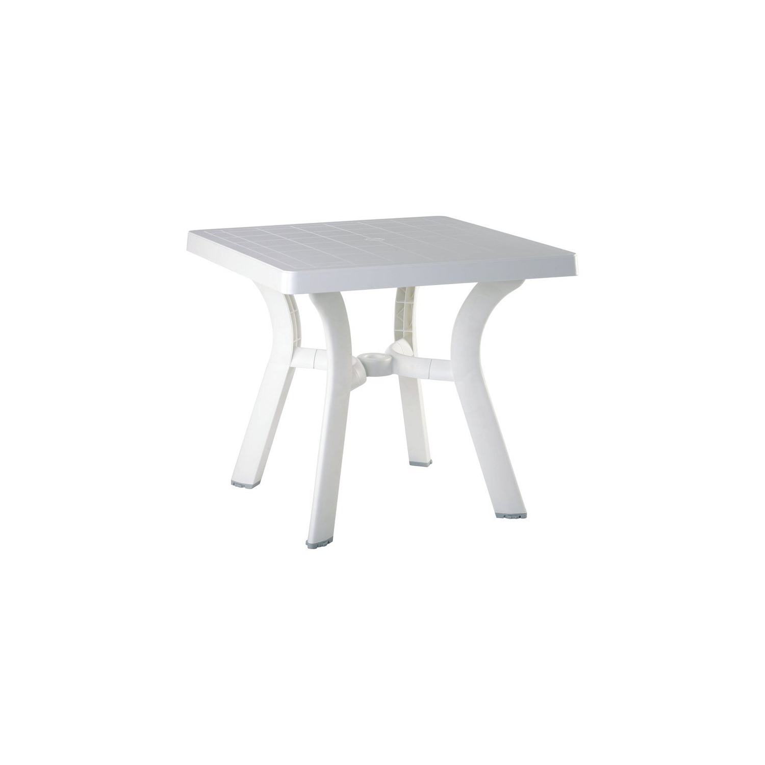 Compamia Viva 31" Resin Square Patio Dining Table in White