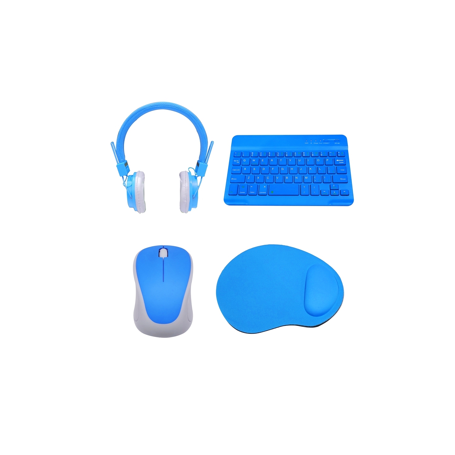 Tech Theory – Ensemble scolaire pour la maison, comprend un clavier Bluetooth, une souris sans fil, un casque d’écoute avec fil et un tapis de