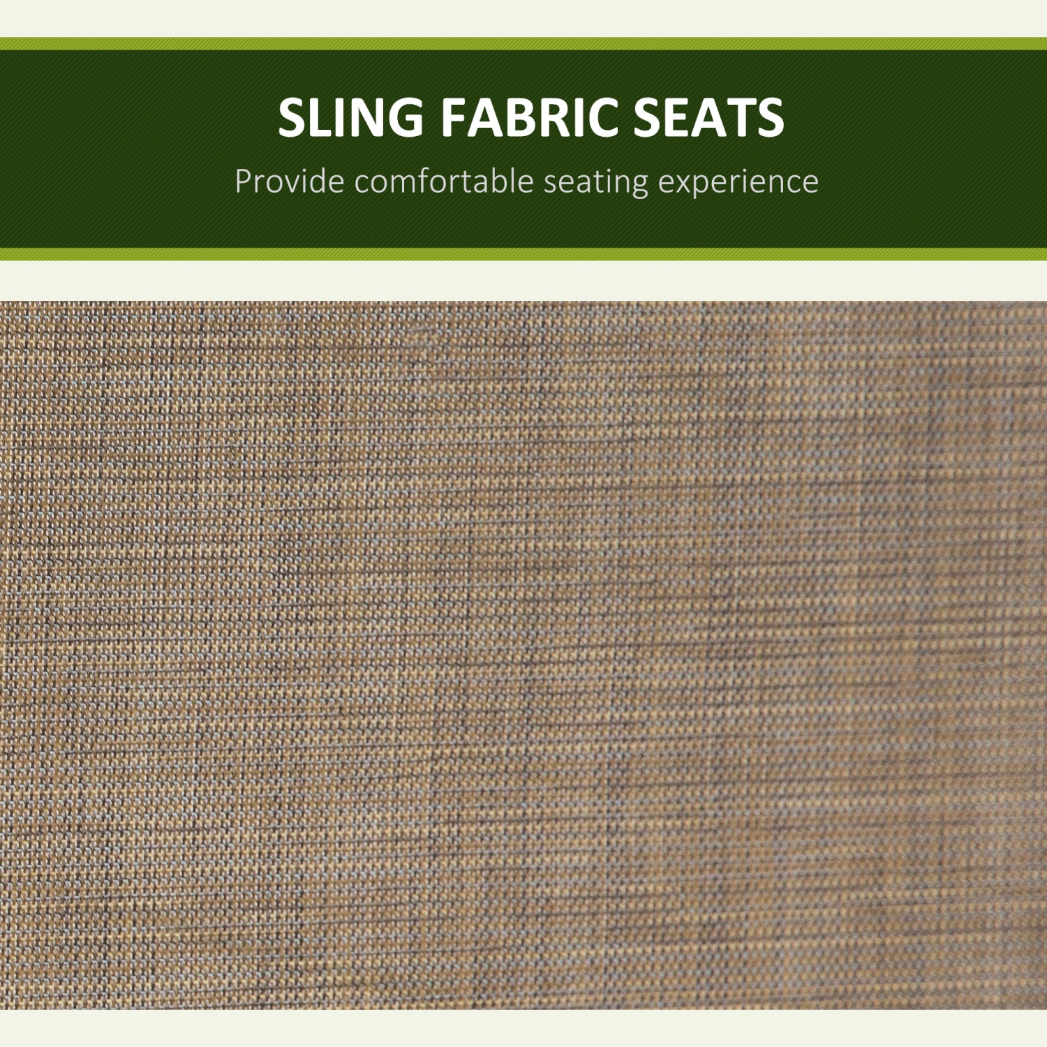 Outsunny 3 Person Porch Swing Outdoor Swing Chair with High Back Design, Side Pouches and Adjustable Canopy, Brown