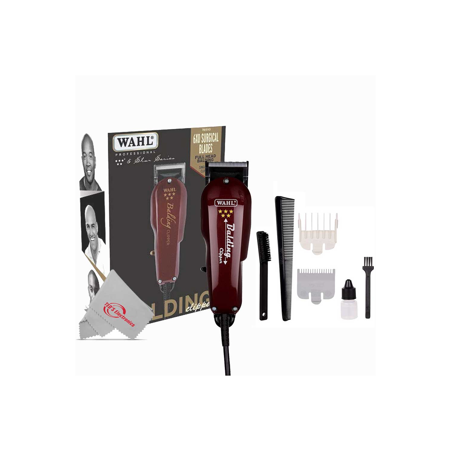 Wahl 8110 Professional 5-Star Balding Clipper - Red