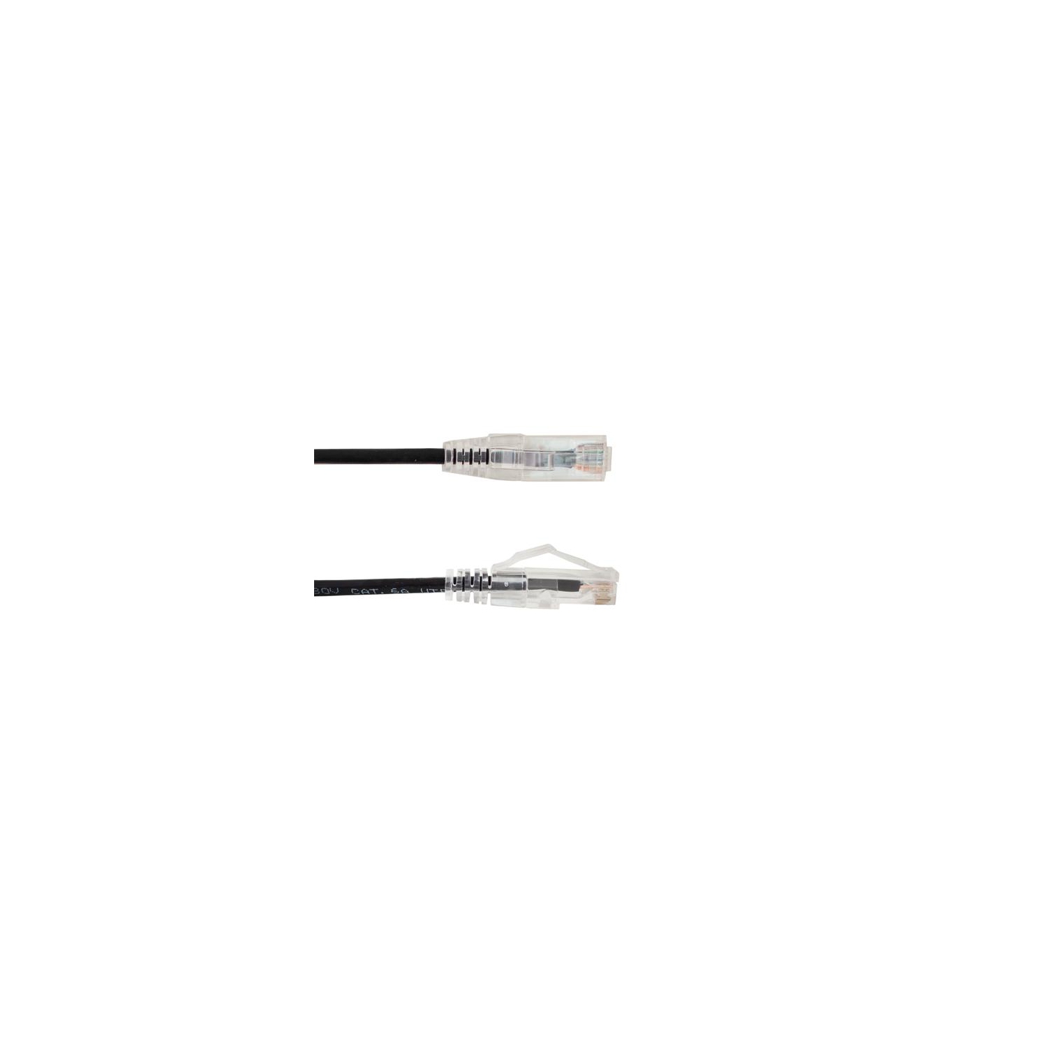 Vertical Cable CAT6A Slim Snagless Patch Cable - 0.6-meter - Black
