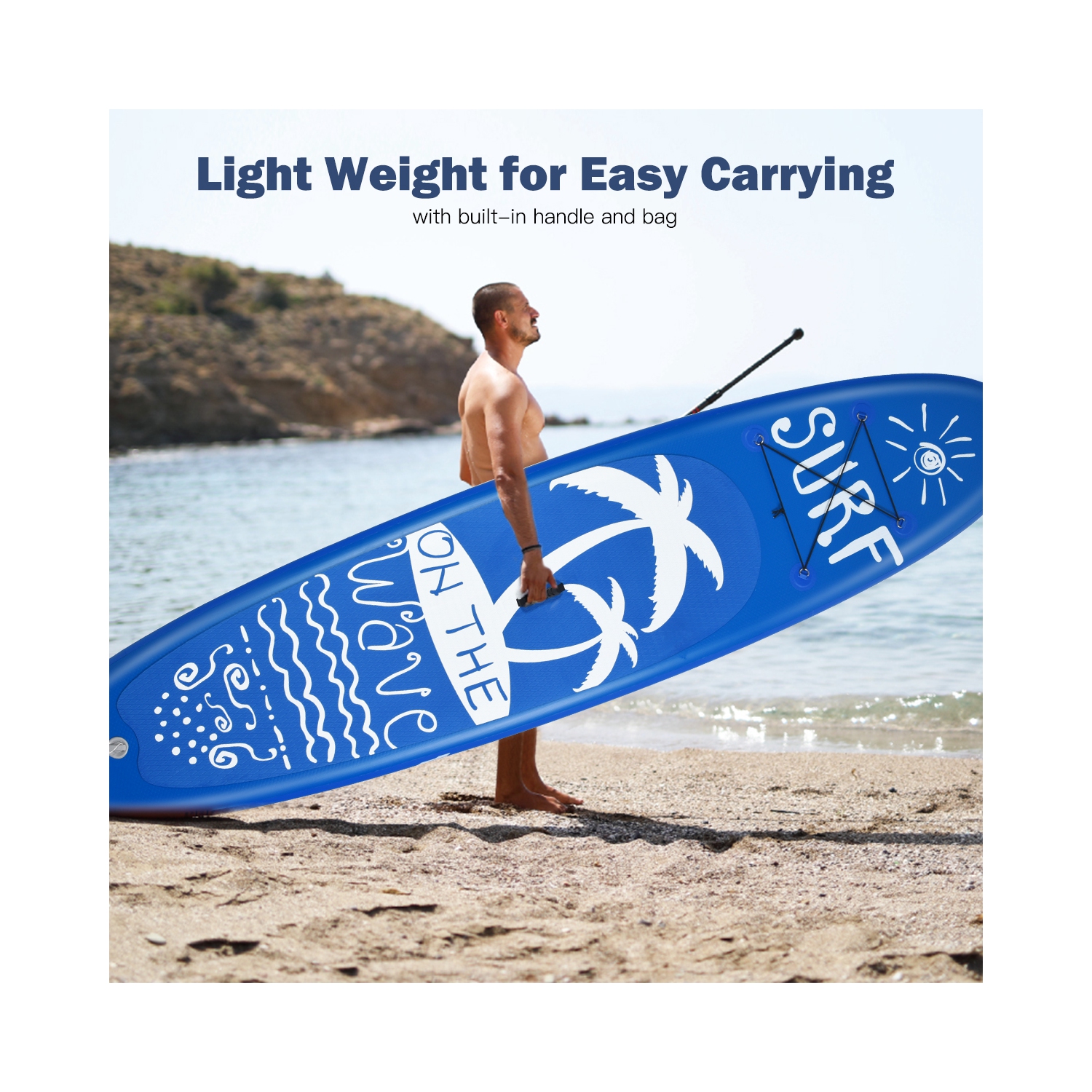 Goplus 10' Inflatable Stand Up Paddle Board W/Carry Bag Adjustable Paddle Adult Youth