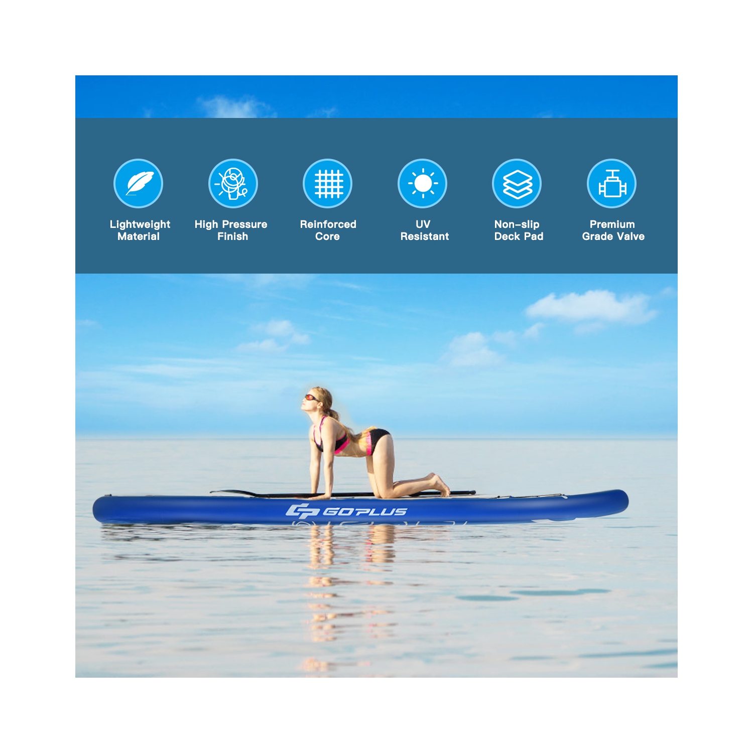 Goplus 10' Inflatable Stand Up Paddle Board W/Carry Bag Adjustable Paddle Adult Youth