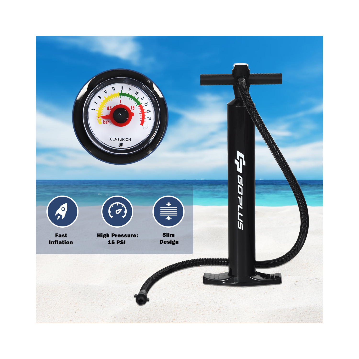 Goplus 10' Inflatable Stand Up Paddle Board W/Carry Bag Adjustable Paddle Adult Youth