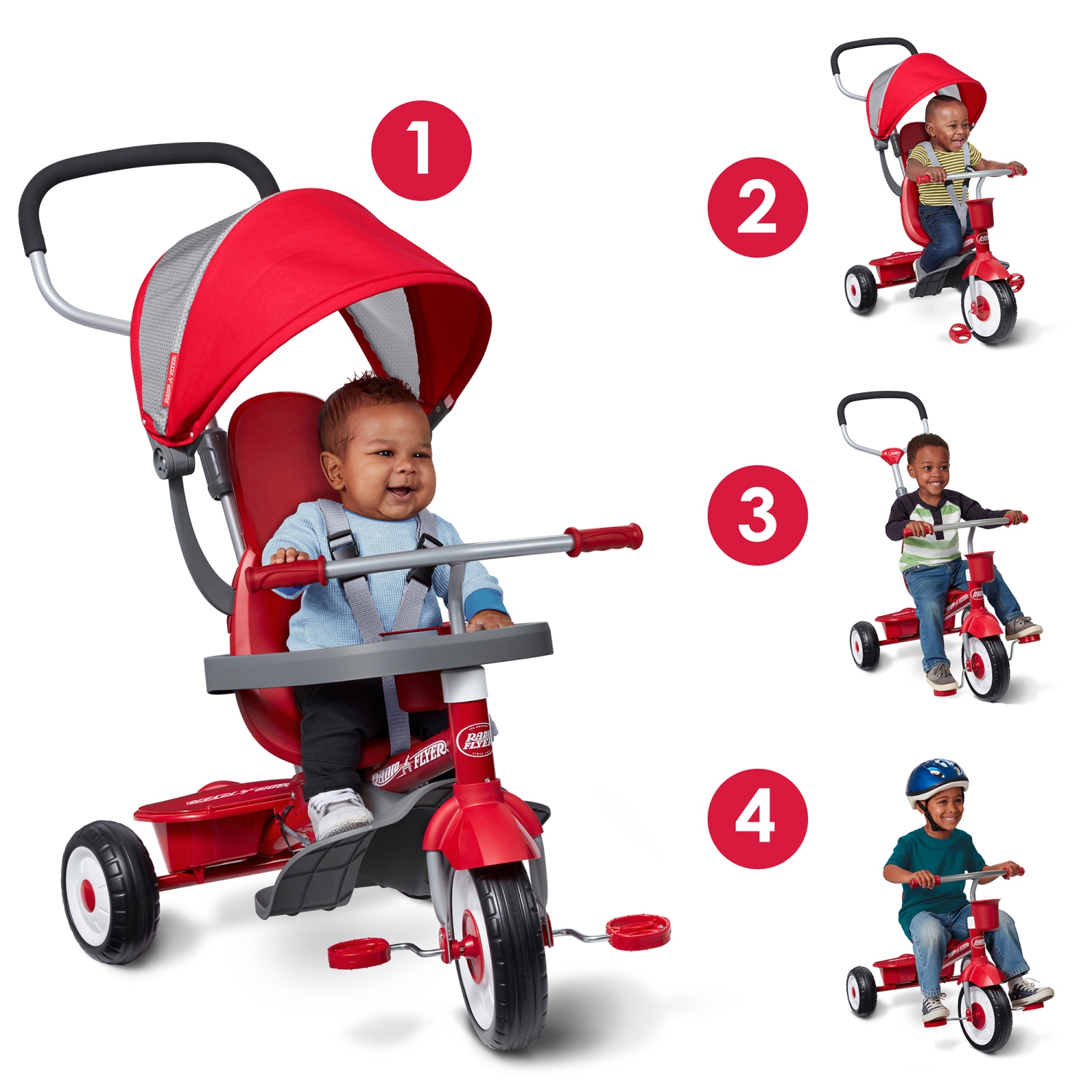 Tricycle 4-en-1 EZ Fold Stroll 'N Trike