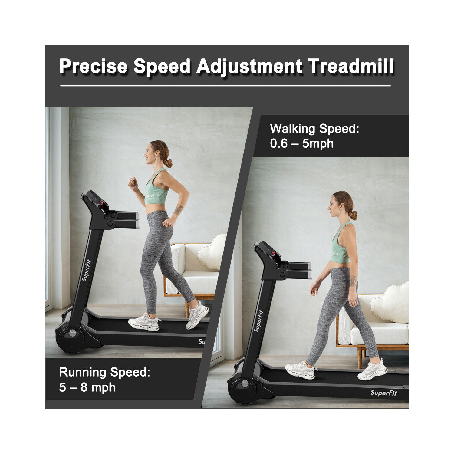 Tapis de course pliant 3CV SuperFit – Avec Bluetooth