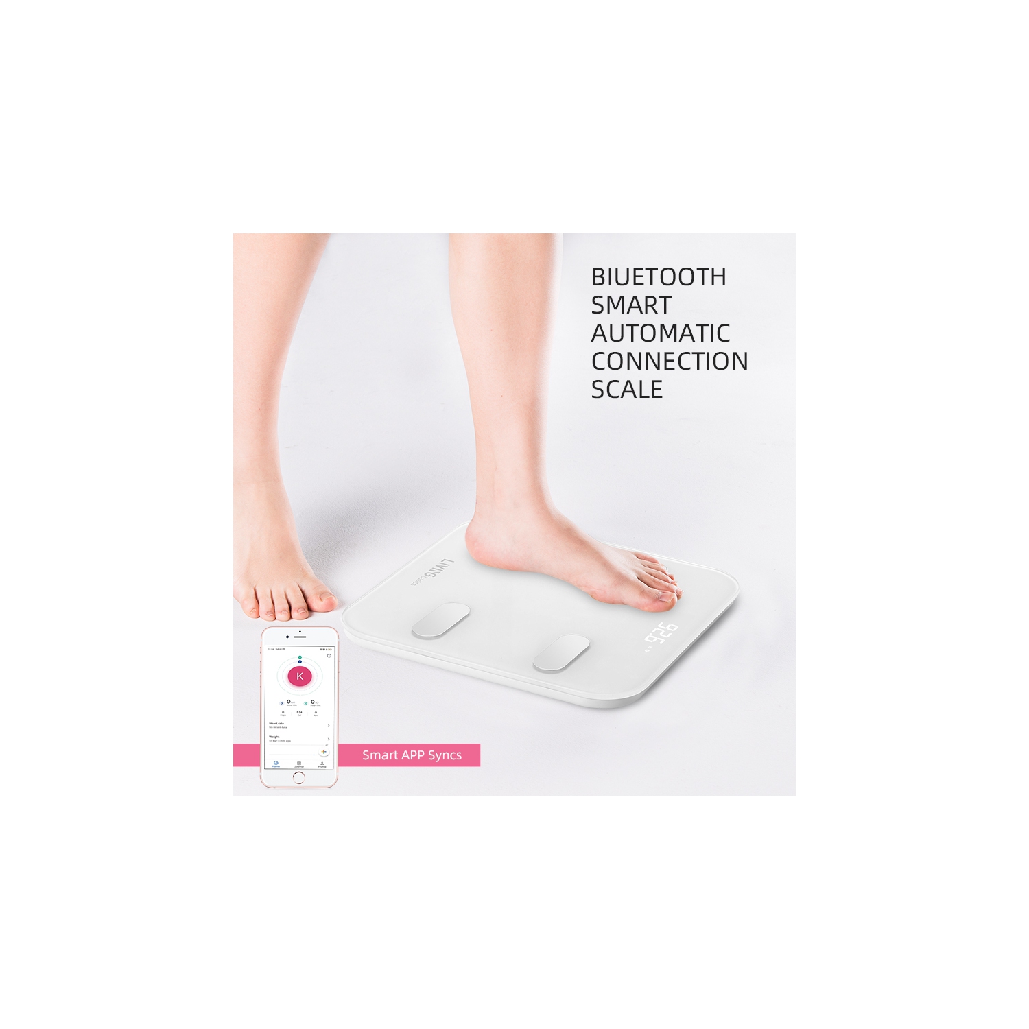 Bluetooth Body Fat Scale Smart BMI Wireless Digtial Bathroom Scale