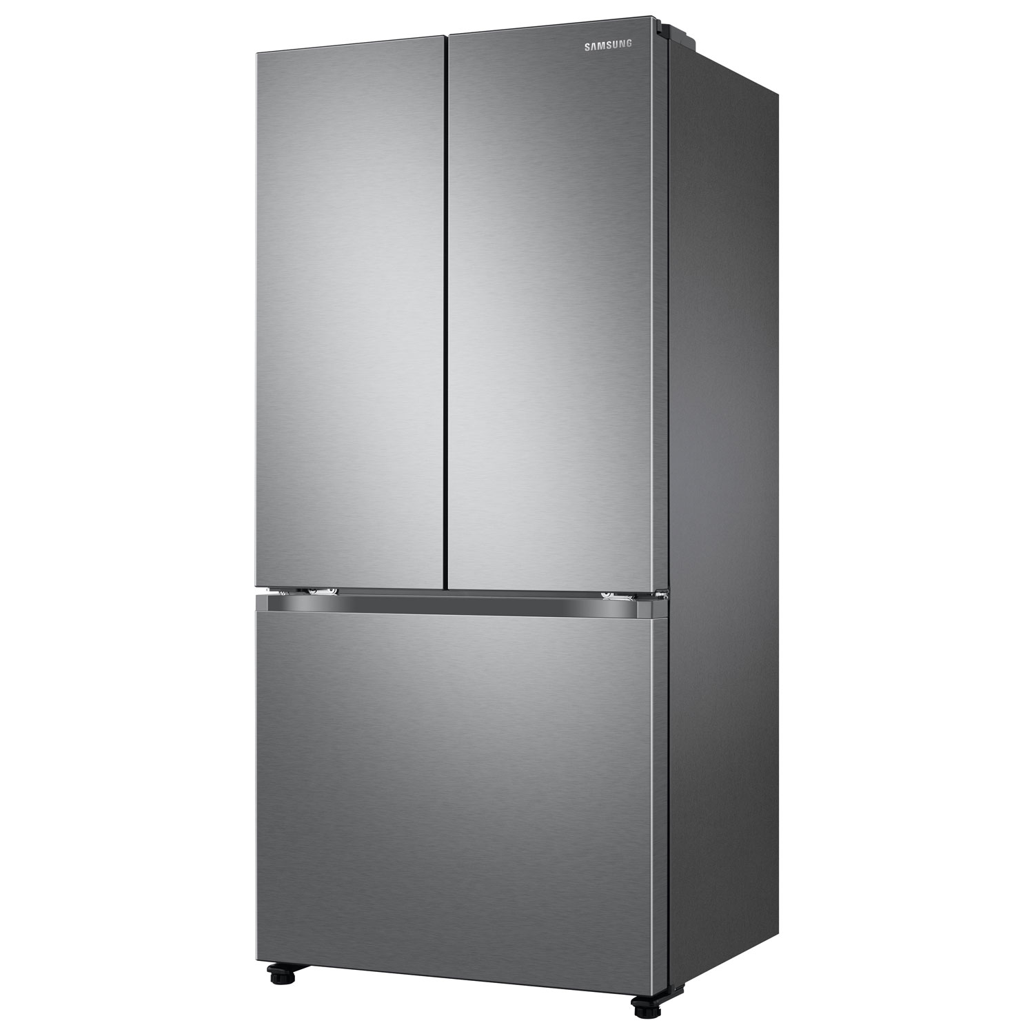 Réfrigérateur deux portes prof. comptoir 17,5 pi³ 33 po distrib. glace Samsung - Inox