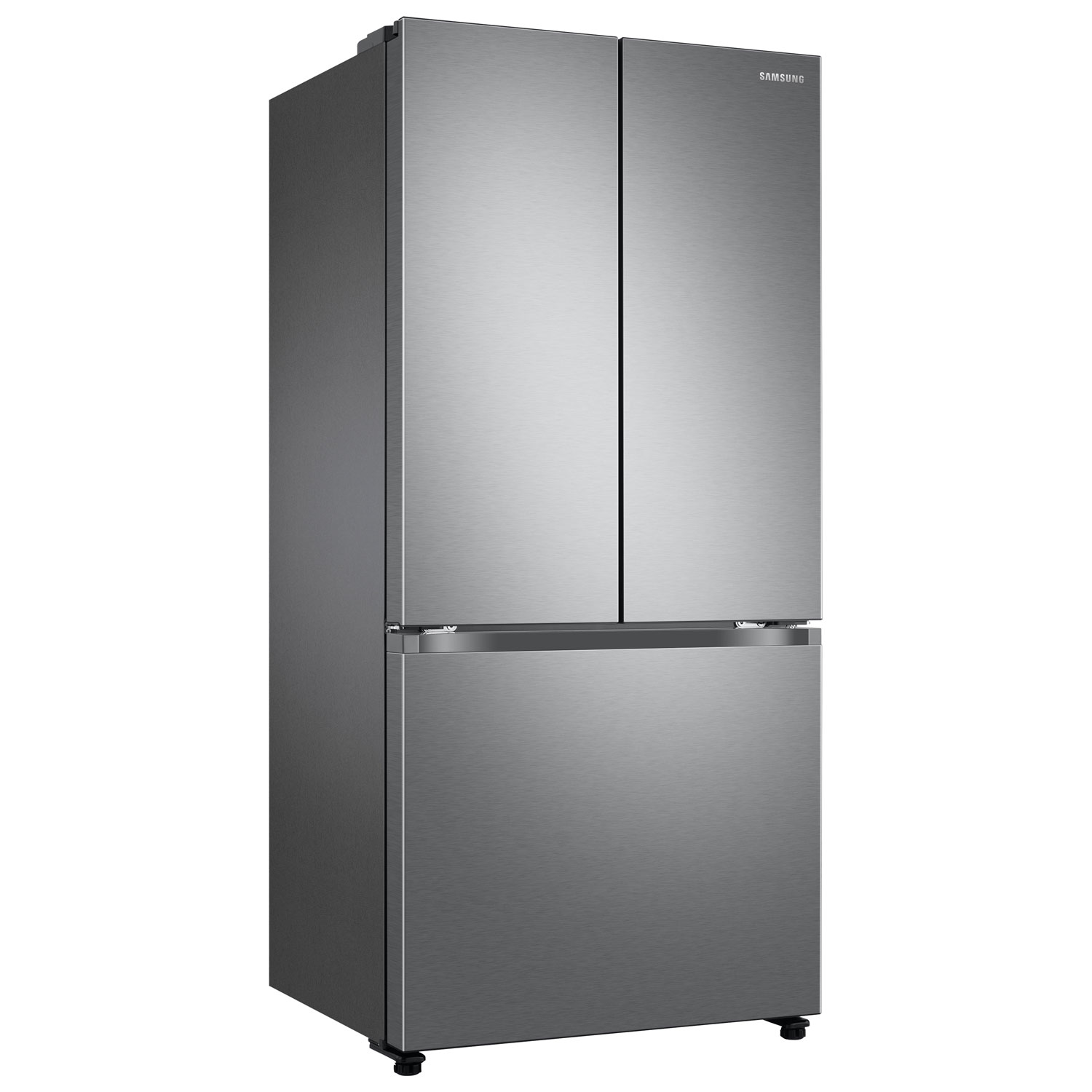 Réfrigérateur deux portes prof. comptoir 17,5 pi³ 33 po distrib. glace Samsung - Inox