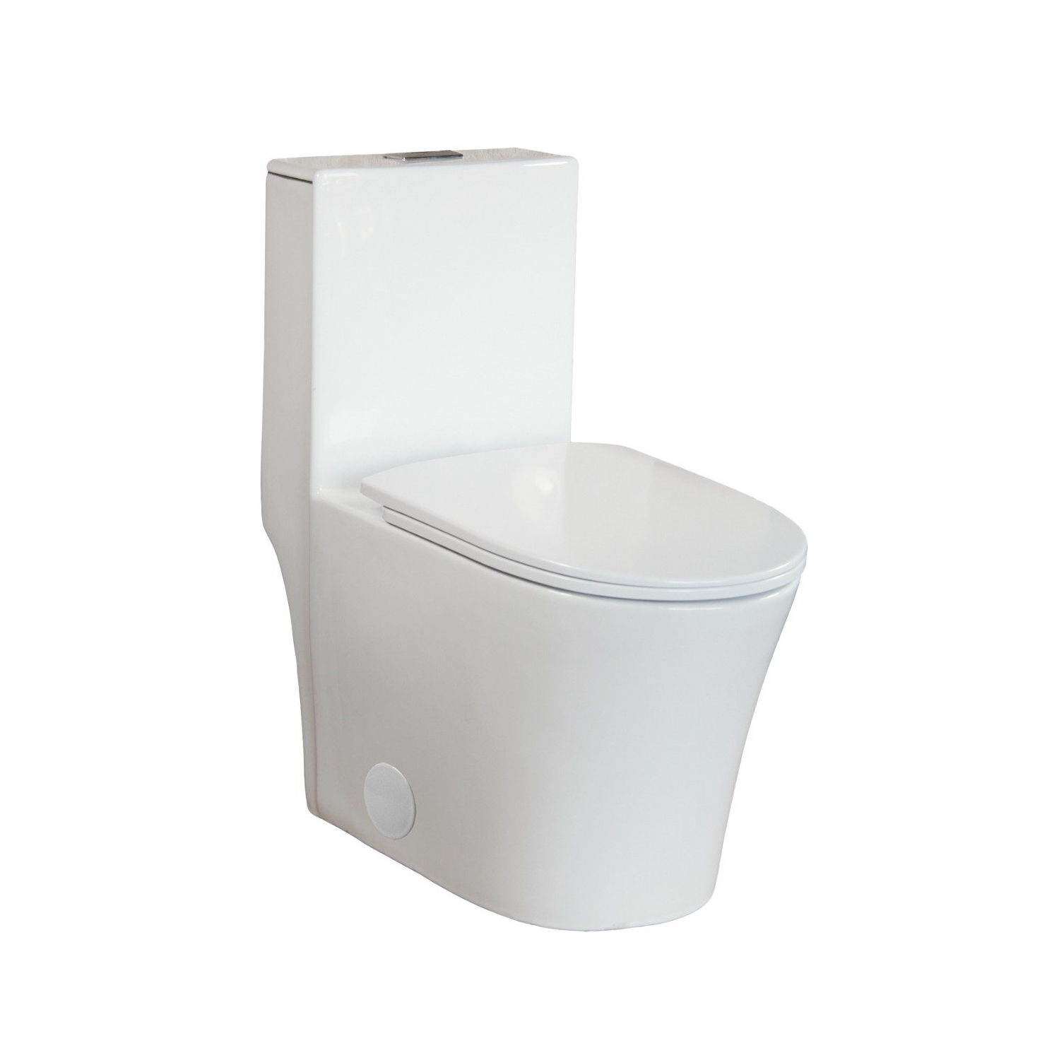Agua Canada - TULUM - One Piece High Efficiency White Toilet - CSA, CUPC & Watersense Certification.