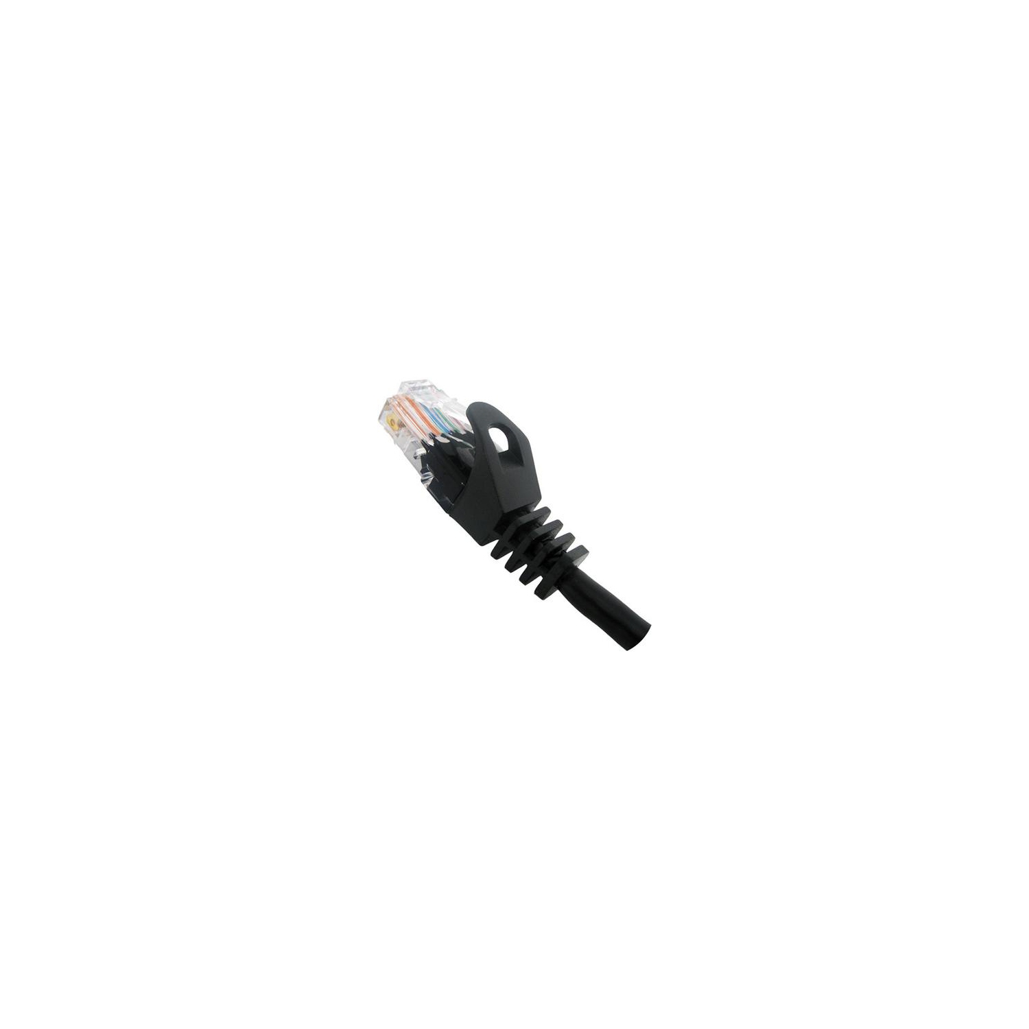 Vertical Cable Cat5e Patch Cable with Boot and Protector - 2-meter - Black