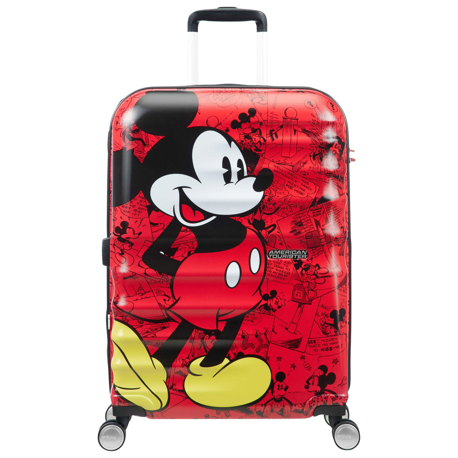 American Tourister Disney Wavebreaker 25" Hard Side Luggage - Red/Mickey Mouse