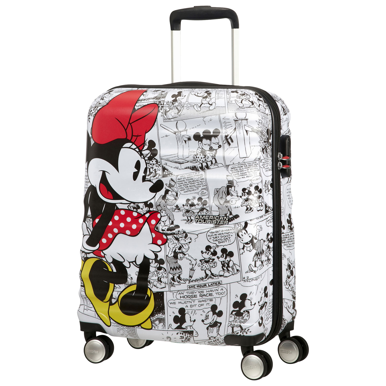 American Tourister Disney Wavebreaker 21" Hard Side Carry-On Luggage - White/Minnie Mouse