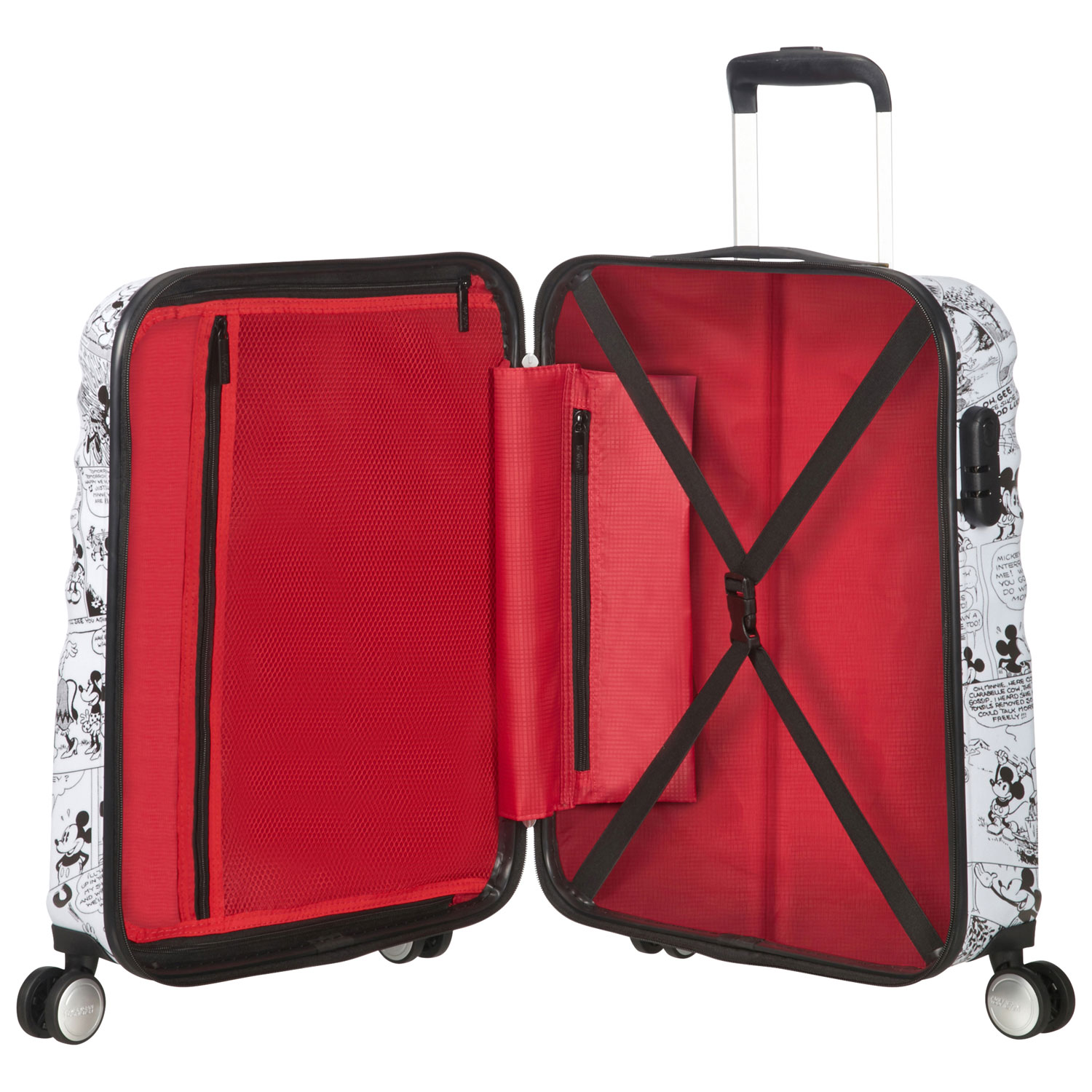 Bagage de cabine rigide de 21 po Disney Wavebreaker d'American Tourister - Blanc/Minnie Mouse