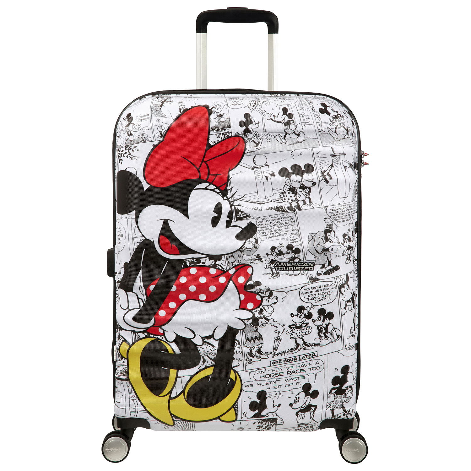 American Tourister Disney Wavebreaker 25" Hard Side Luggage - White/Minnie Mouse