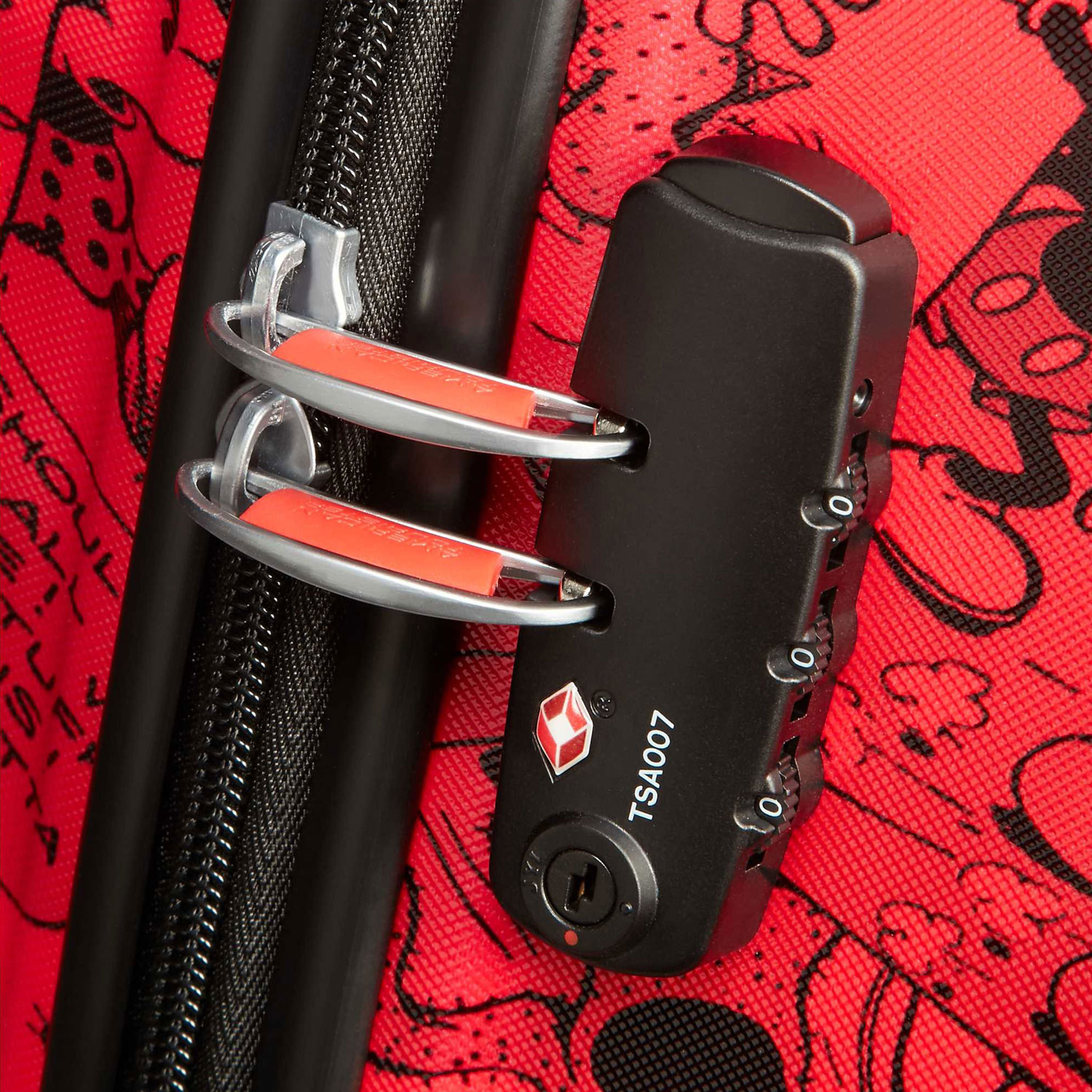 Valise rigide de 29 po Disney Wavebreaker d'American Tourister - Rouge/Mickey Mouse