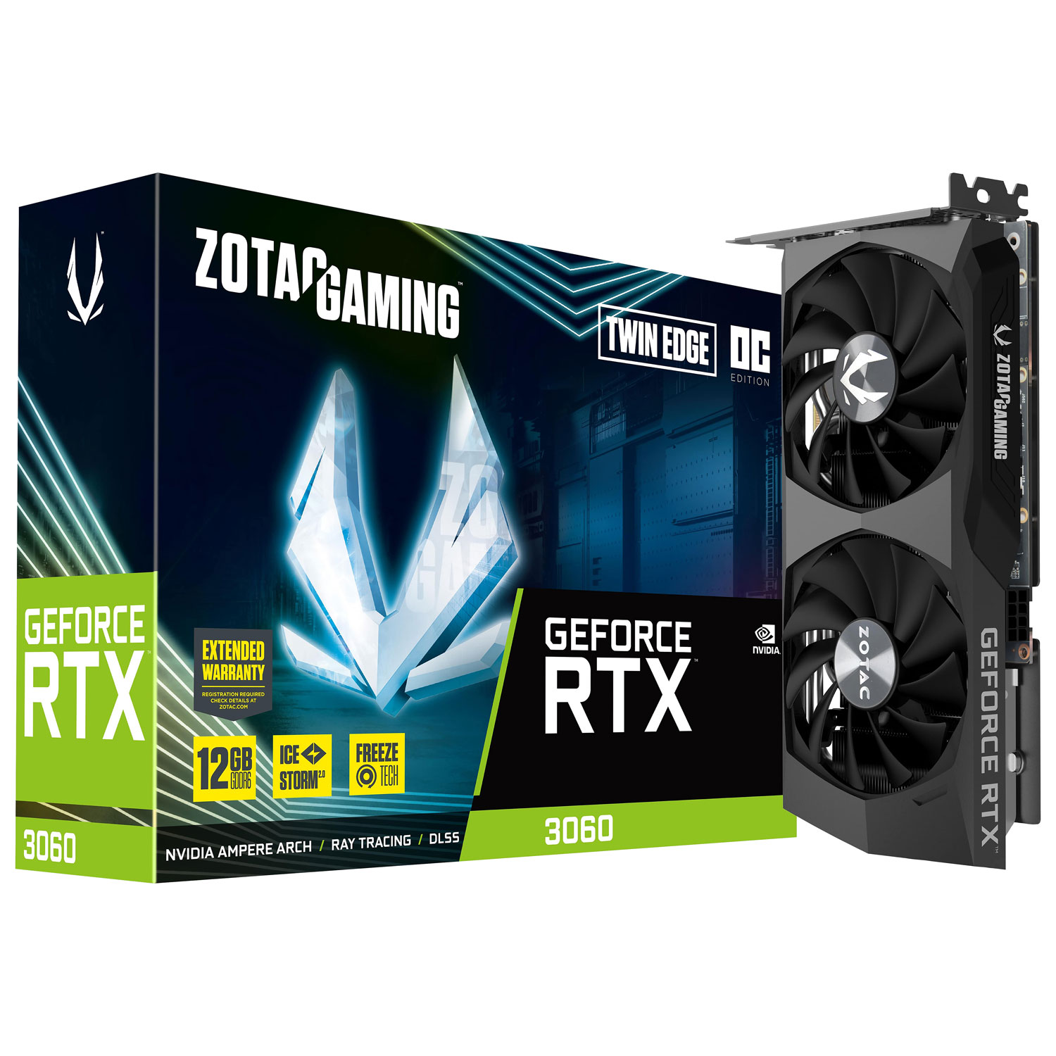 ZOTAC NVIDIA GeForce RTX 3060 Twin Edge OC 12GB GDDR6 Video Card