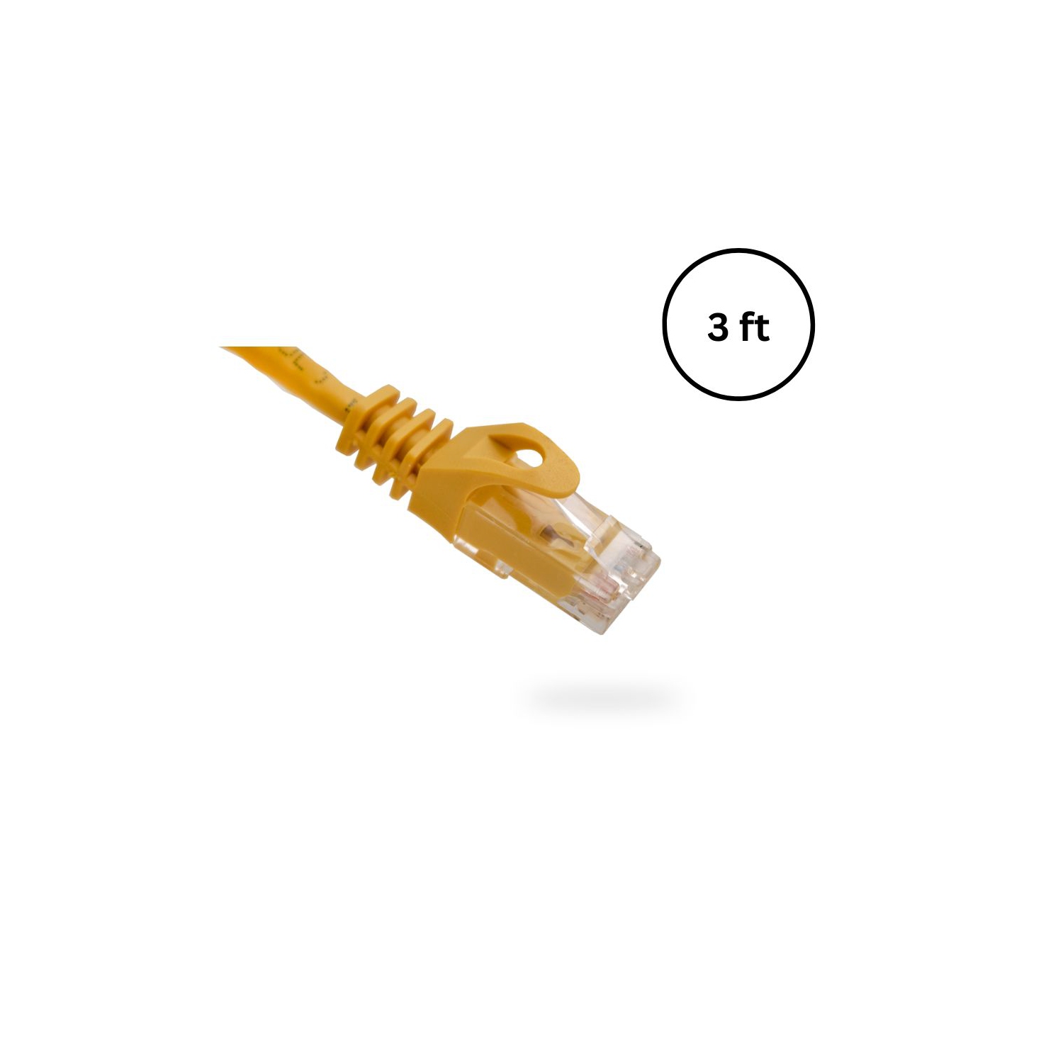 Vertical Cable Cat6 Patch Cable with Boot and Protector - 0.9-meter - Yellow
