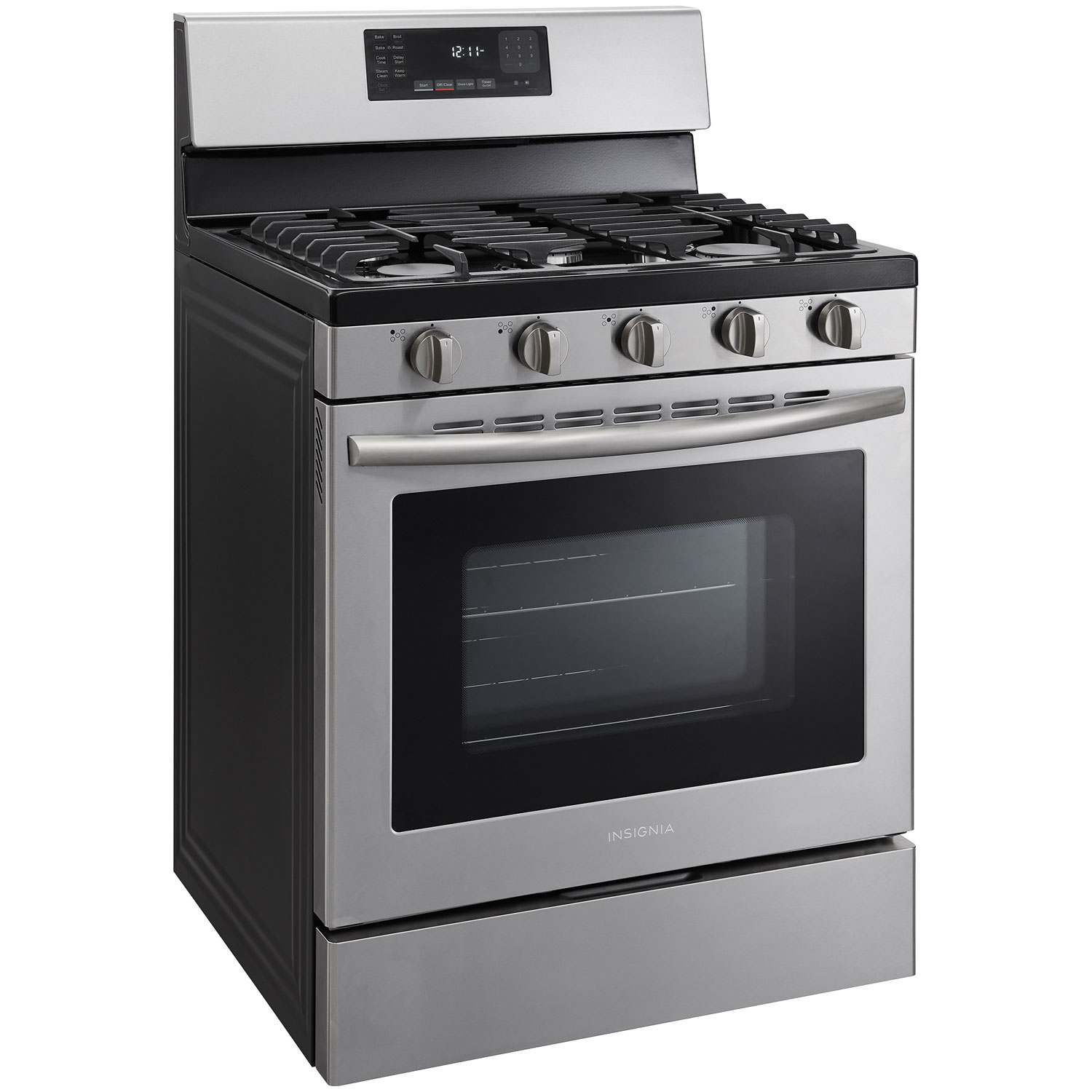 Insignia™ 4.8 Cu. Ft. Freestanding Electric Convection Range with Steam  Cleaning Stainless Steel NS-RGFESS2 - Best Buy