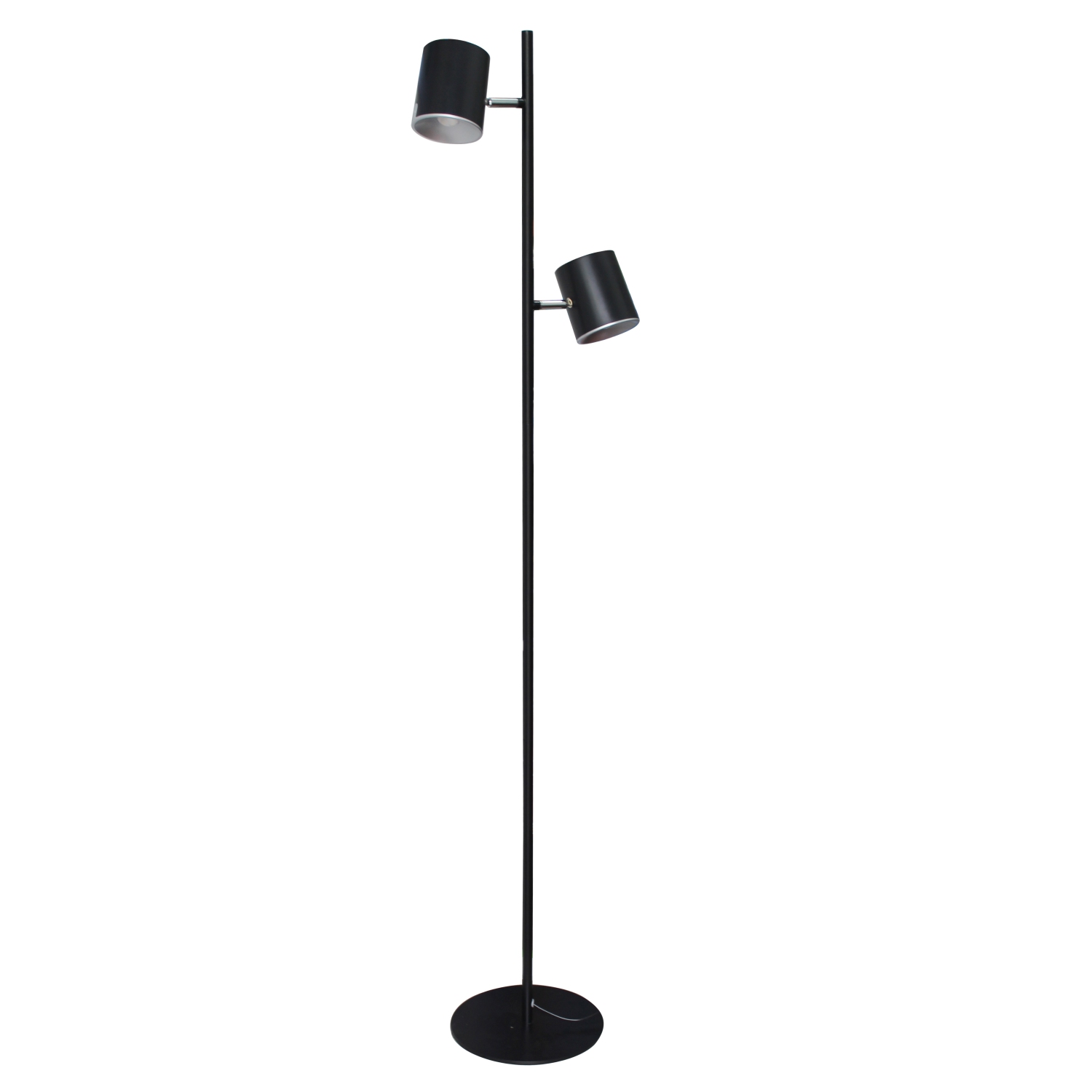 DAC MP-322 Metal LED Floor Lamp With Two 340 Rotating Heads-Black