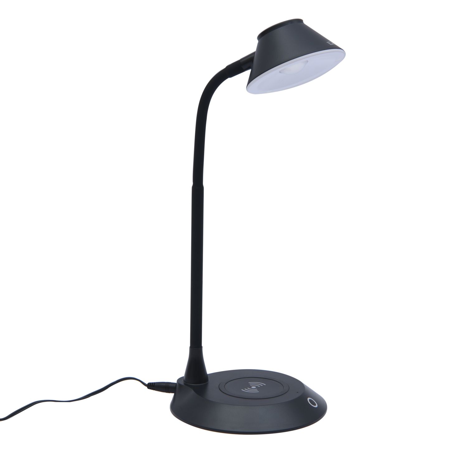 DAC – Lampe de bureau DEL avec chargeur sans fil, noir
