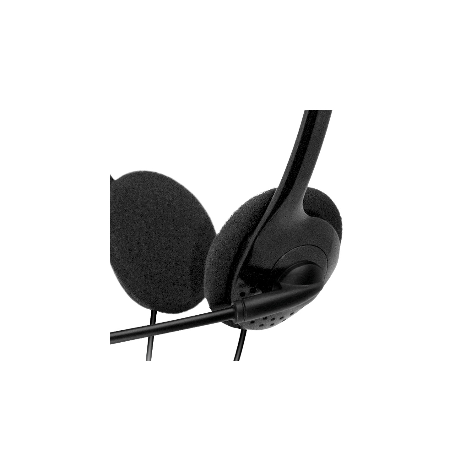 Klipxtreme Headset Sekual Stereo USB with Boom Mic Omnidirectional Inline Vol Control - Black