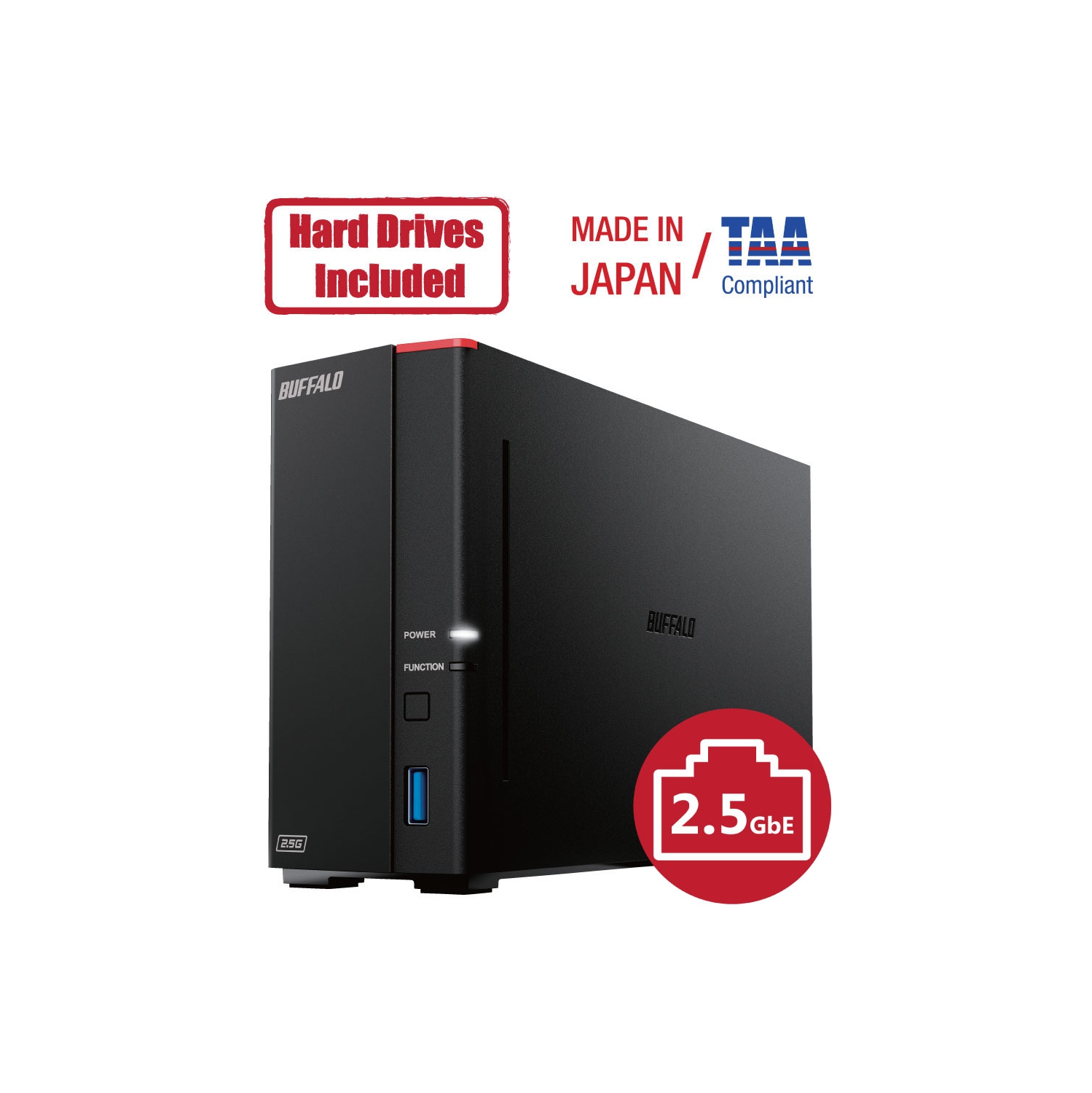 Buffalo LinkStation 710D 2TB Personal Cloud Storage Hard Drives Included (1 x 2TB, 1 Bay)