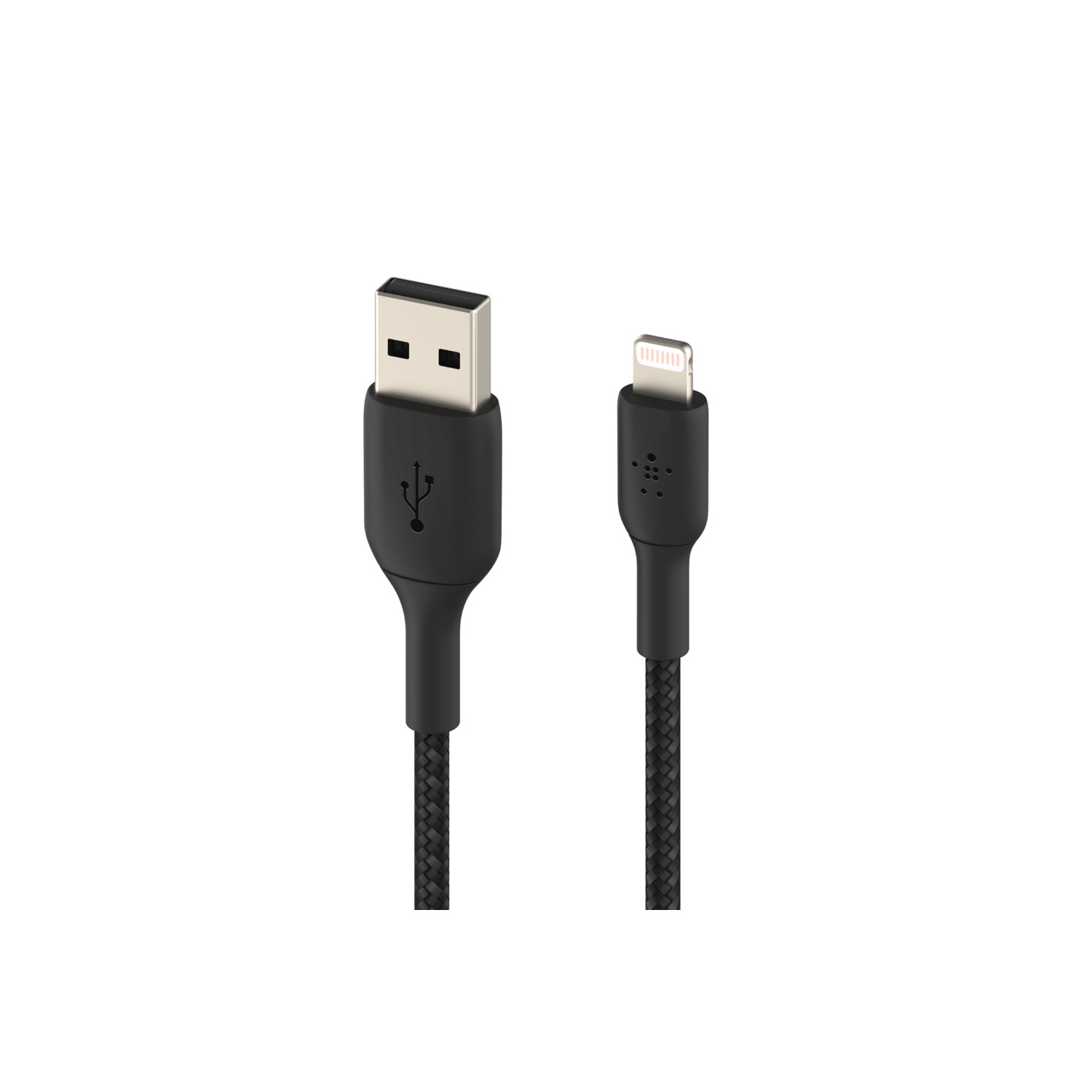 Belkin Charge/Sync BOOST CHARGE Braided Lightning to USB-A Cable 6ft Black Charge/Sync Cables CAA002bt2MBK