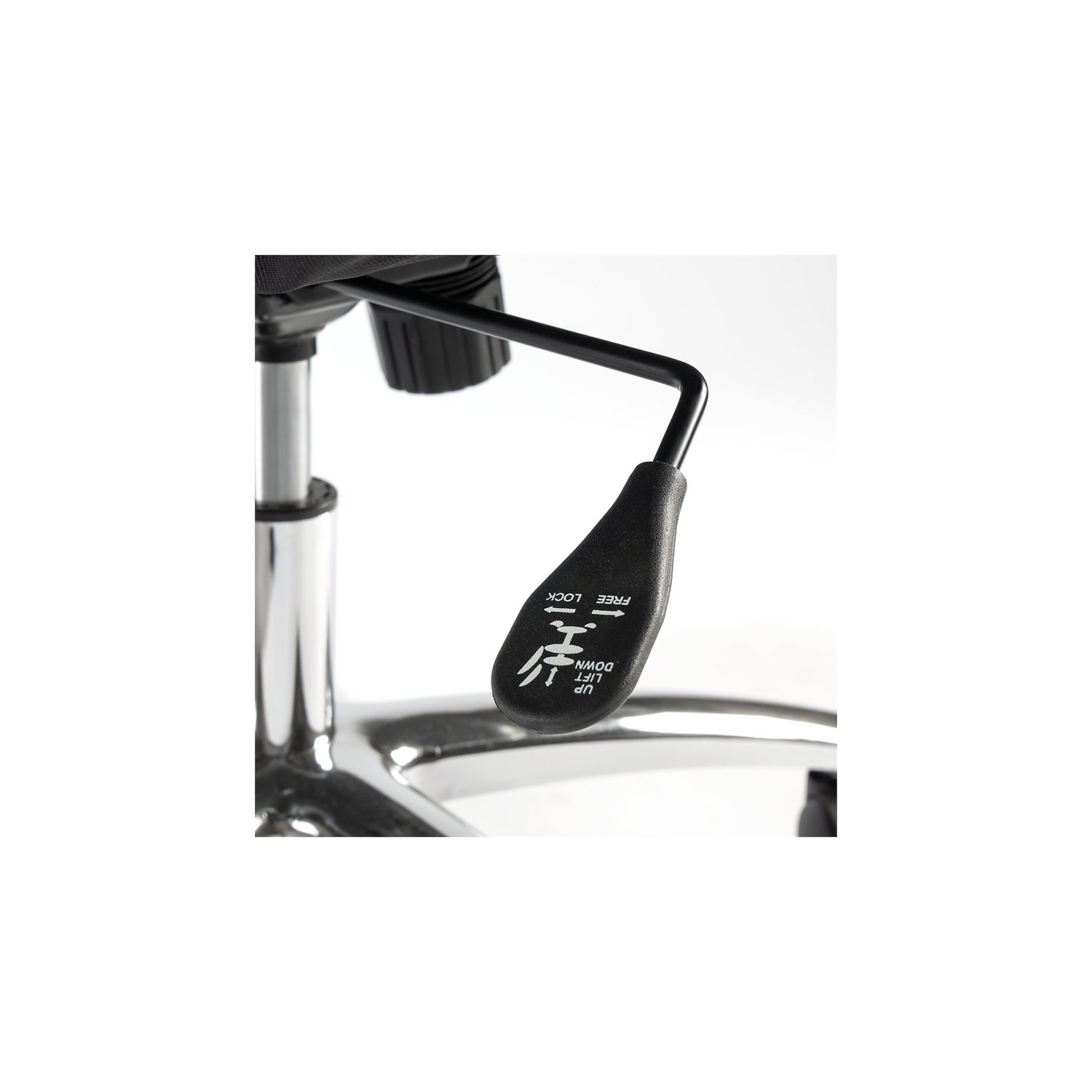 Studio C High Back Leather Executive Office Chair in Light Gray