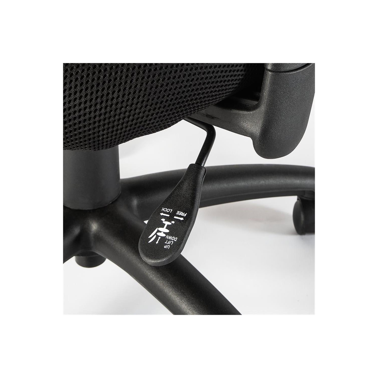 Accord Mesh Back Office Chair on Casters in Black - Fabric