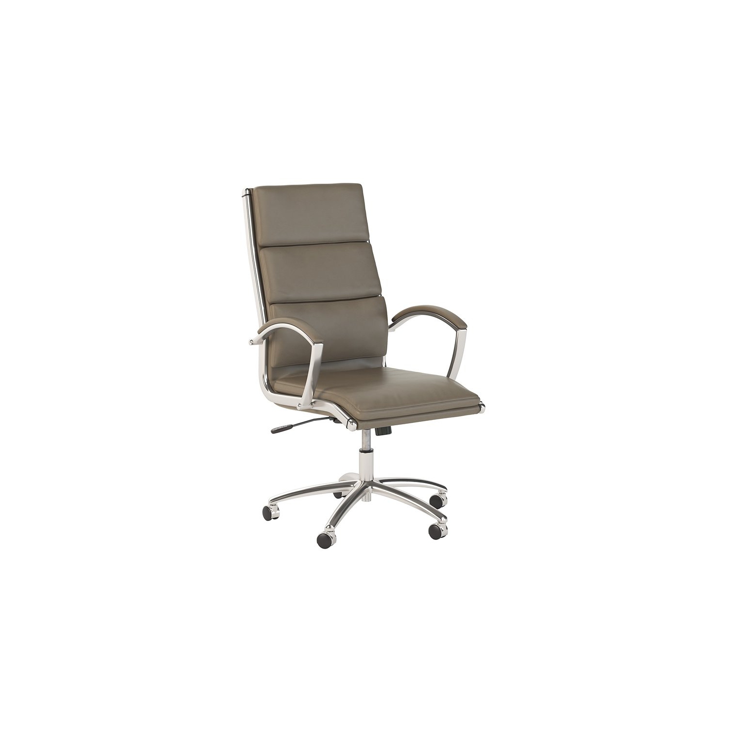 Modelo High Back Leather Executive Office Chair in Washed Gray Leather
