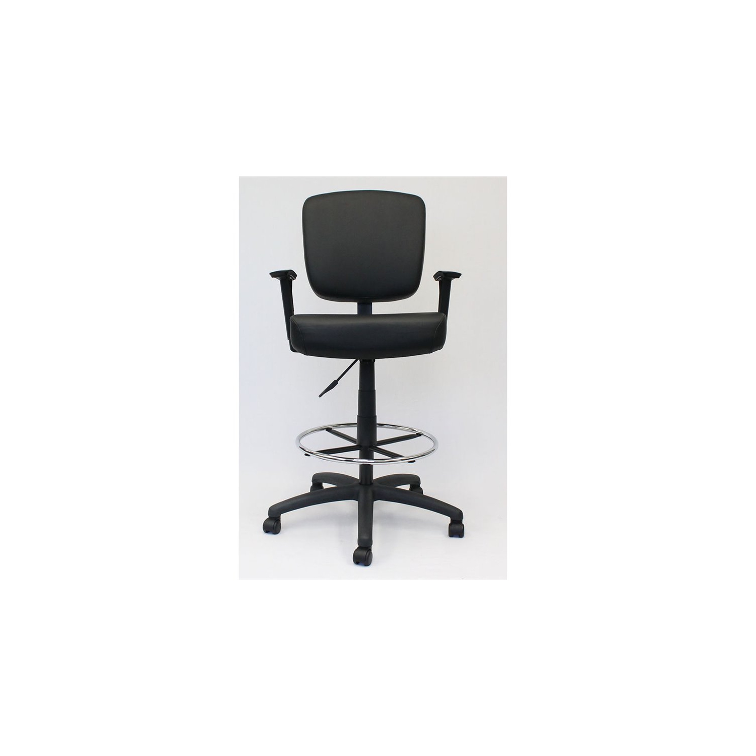 Boss Office – Tabouret de dessinateur pivotant en similicuir noir Tough to Task