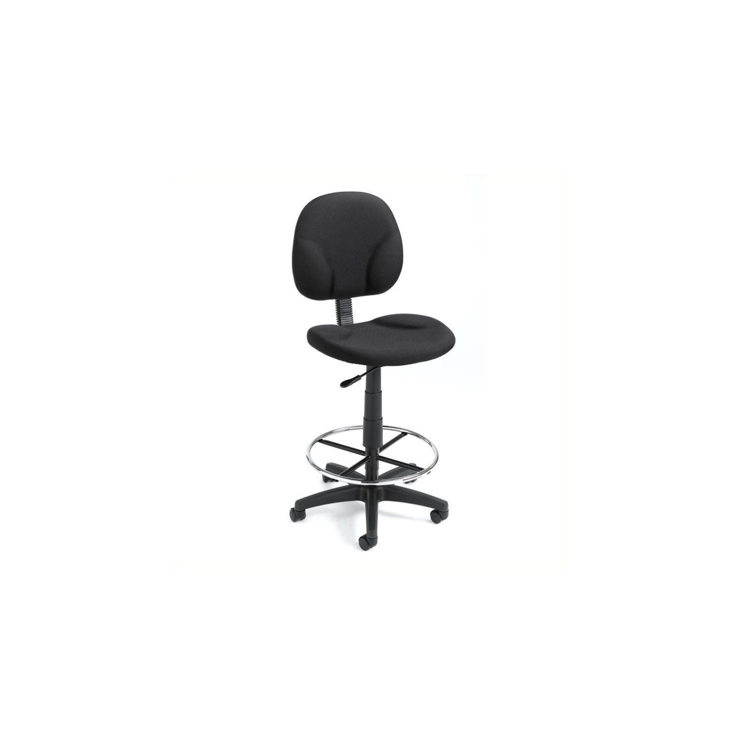 Scranton & Co 26.5'' Fabric Adjustable Seat Drafting Stool in Black
