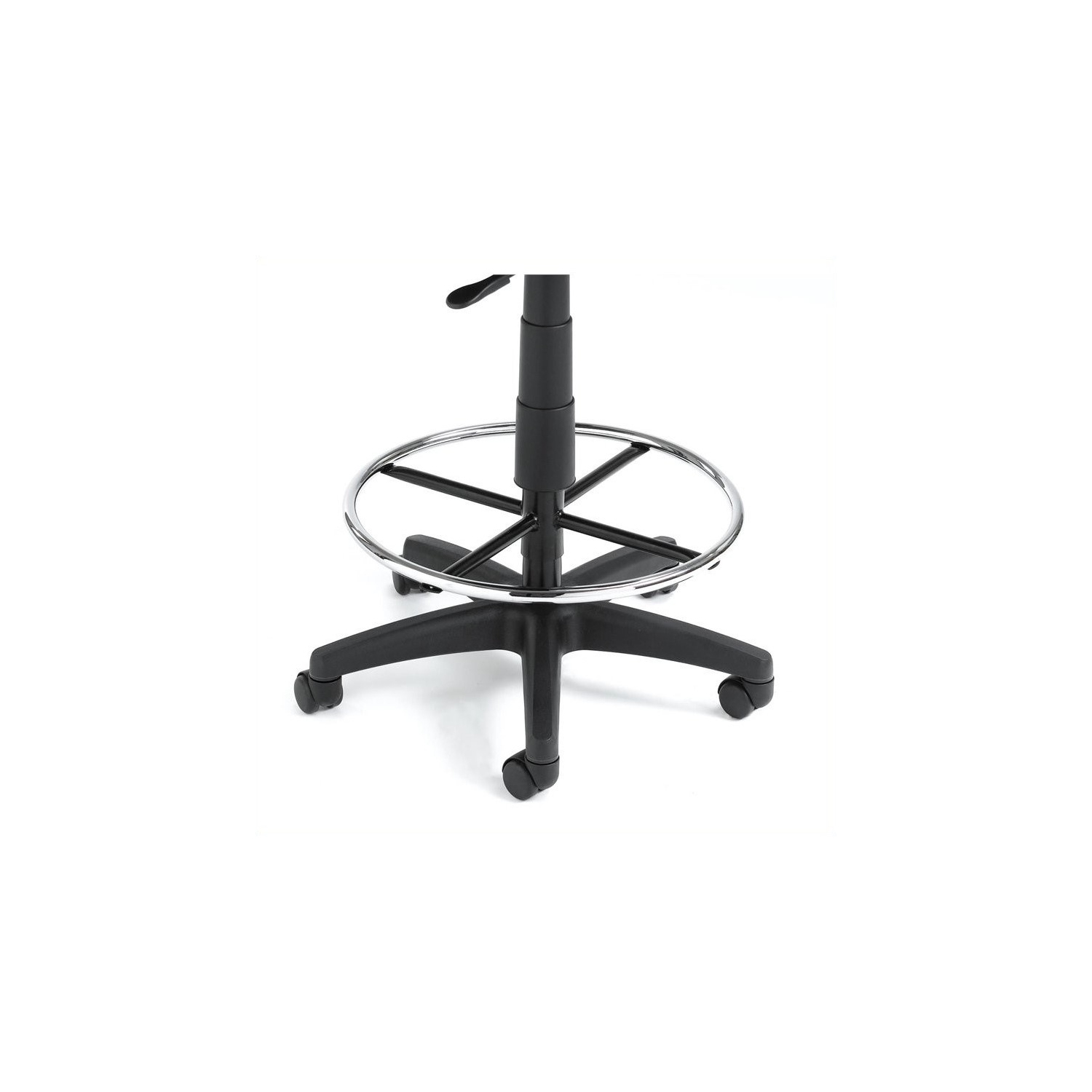 Scranton & Co 26.5'' Fabric Adjustable Seat Drafting Stool in Black