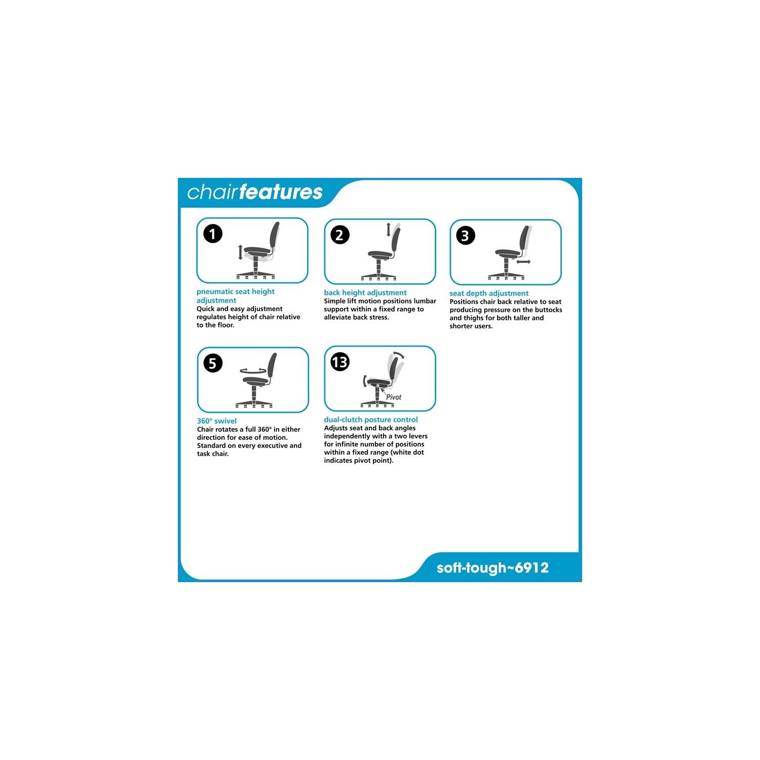 Scranton & Co Deluxe Workbench Drafting Chair