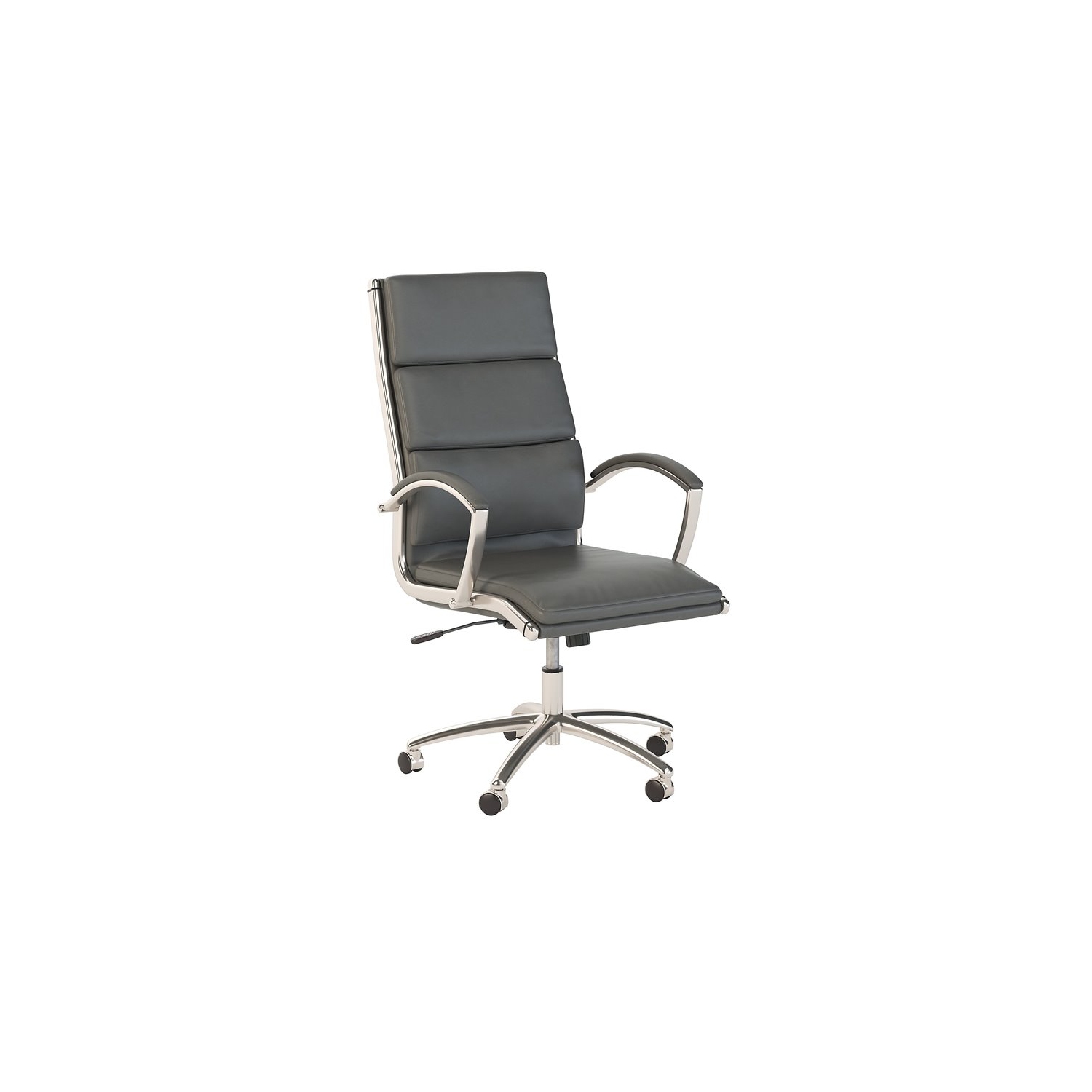 Modelo High Back Leather Executive Office Chair in Dark Gray Leather