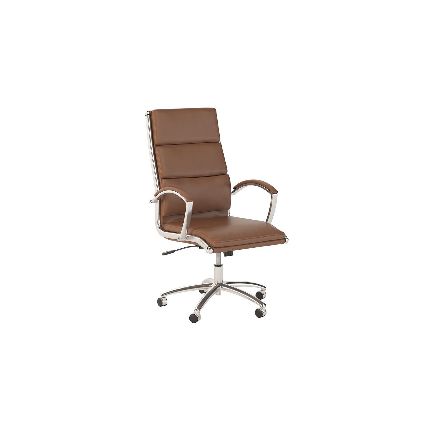 Bush Business Furniture Modelo High Back Leather Executive Office Chair in Tan