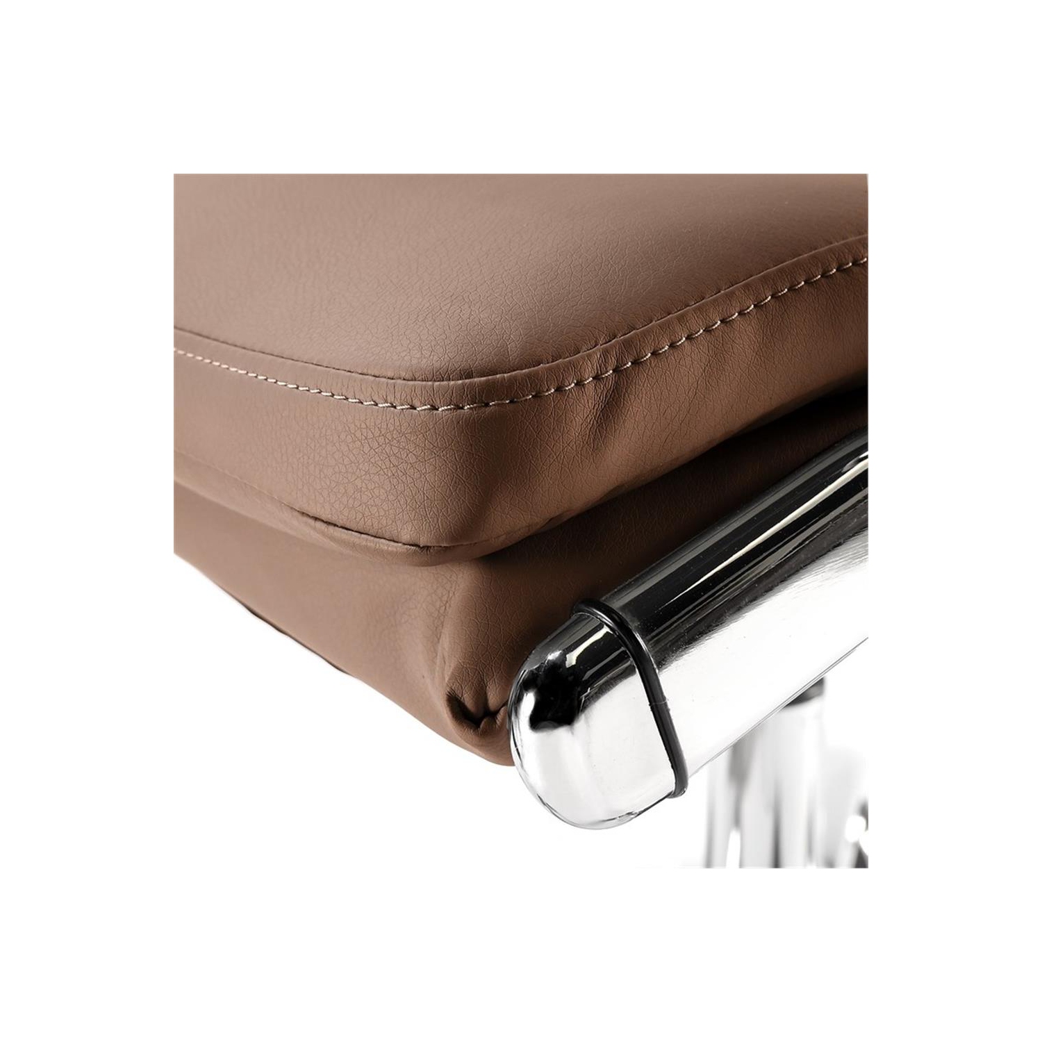 Bush Business Furniture Modelo High Back Leather Executive Office Chair in Tan