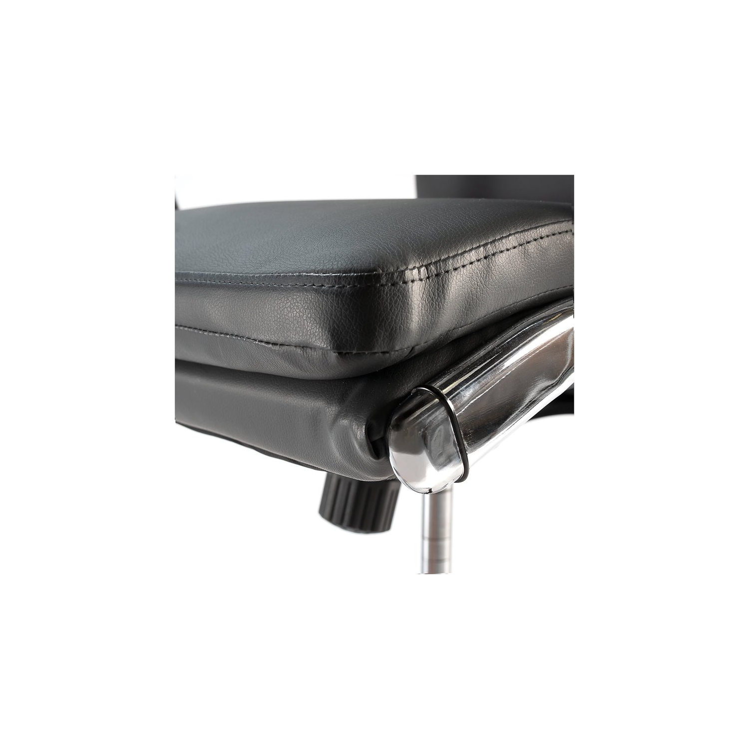 Office 500 High Back Executive Chair in Dark Gray Bonded Leather