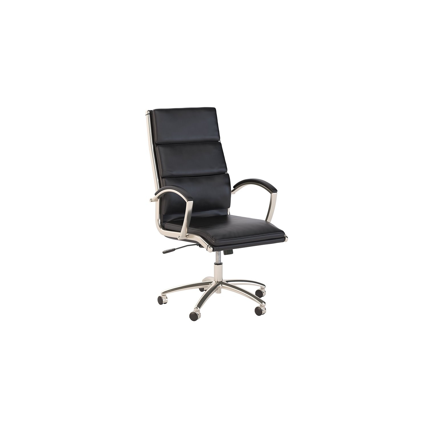 Bush Business Furniture Modelo High Back Leather Executive Office Chair in Black