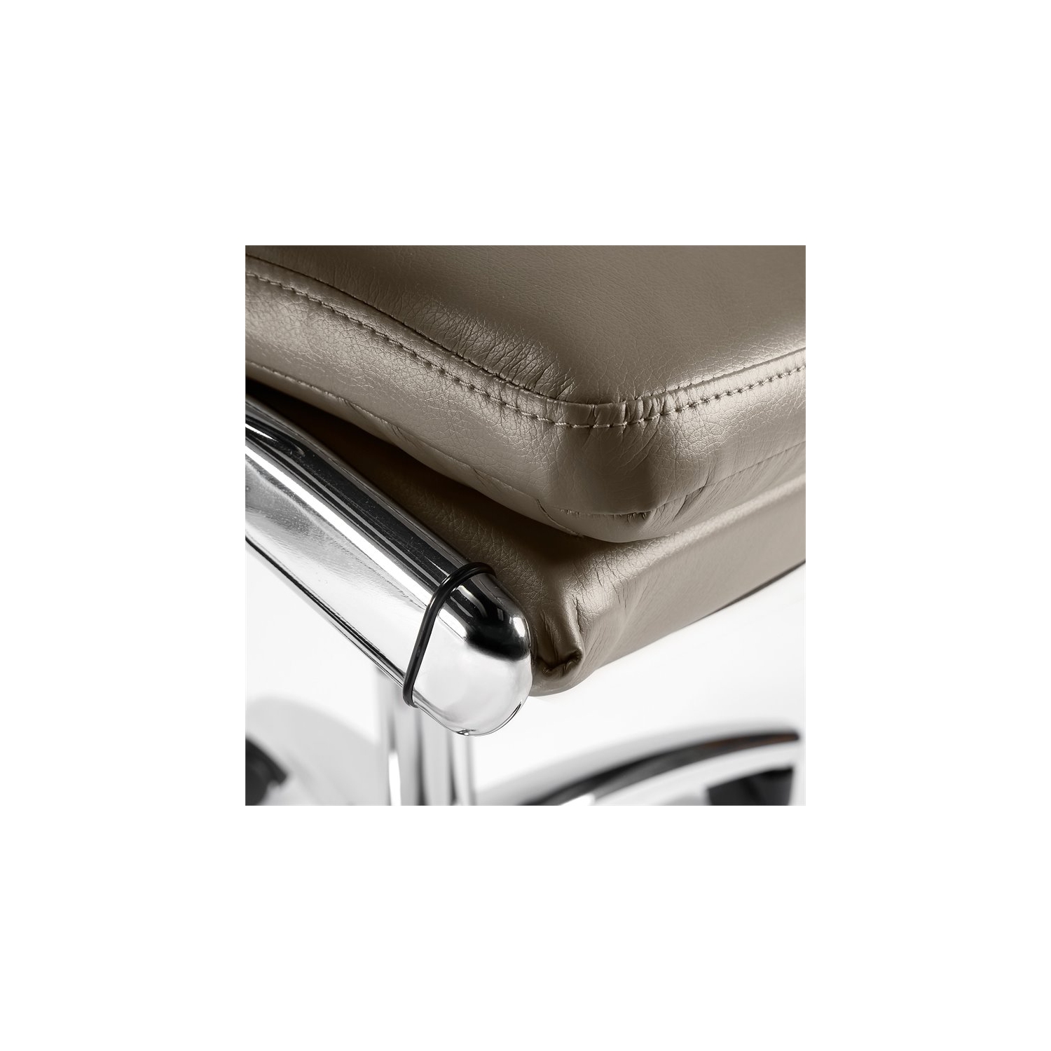 Office by kathy ireland Echo High Back Leather Executive Chair in Washed Gray