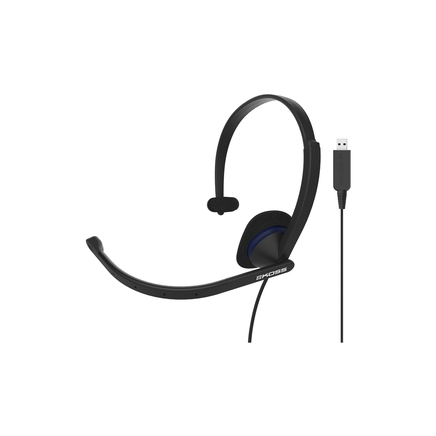Koss Headset CS195-USB Mono with Boom Mic Noise Cancelling USB 8ft Cord