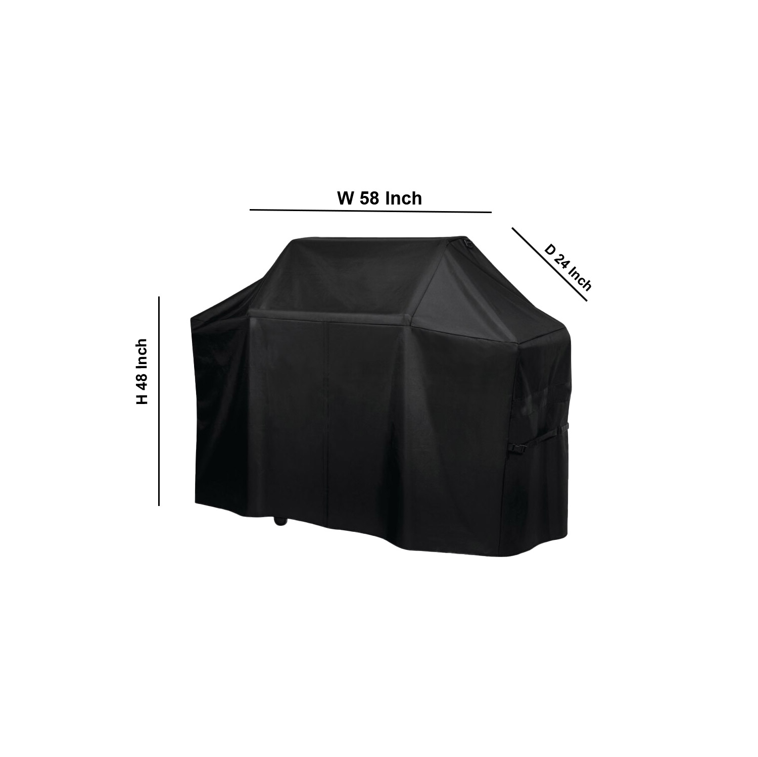 BBQ Barbecue Grill Cover (58" W X 24" D X 48" H) Suitable for Most Brands of Grills