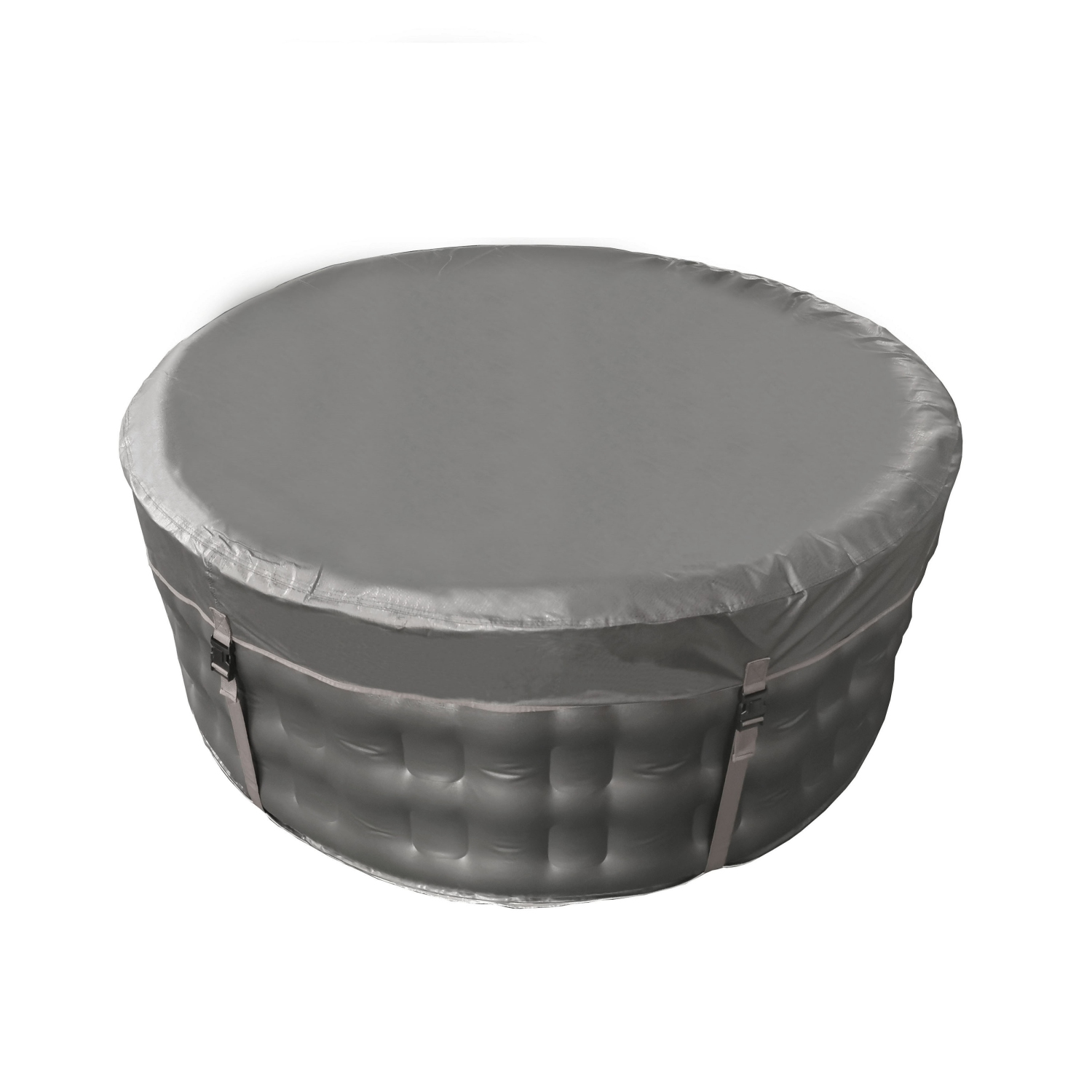 Spa gonflable rond avec couvercle HTIR4WHBR d’ALEKO - 4 personnes - 211 gallons - Brun