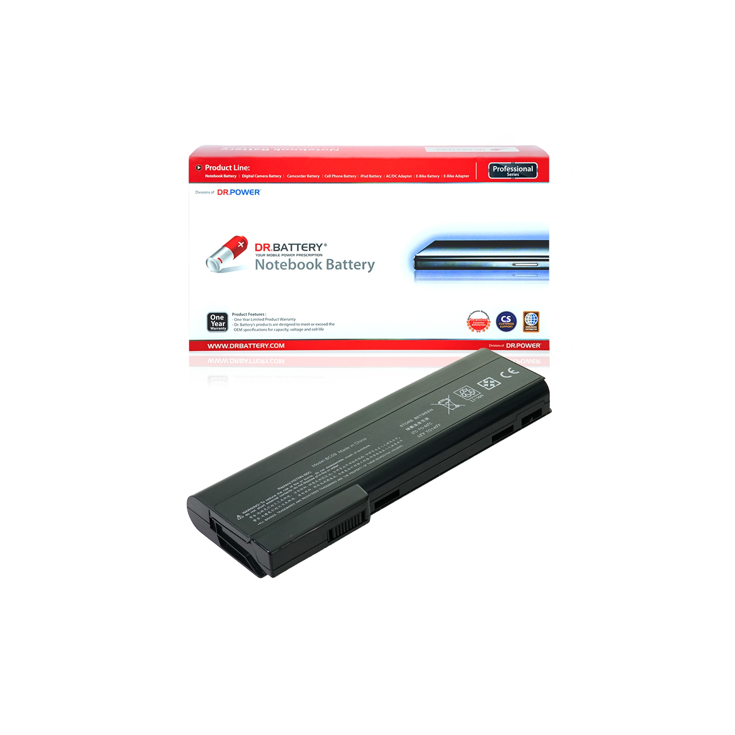 DR. BATTERY - Replacement for HP ProBook 6560b / 6565b / 6570b / 6360b / 6360t / HSTNN-UB2I / HSTNN-W81C / QK642AA / QK643AA