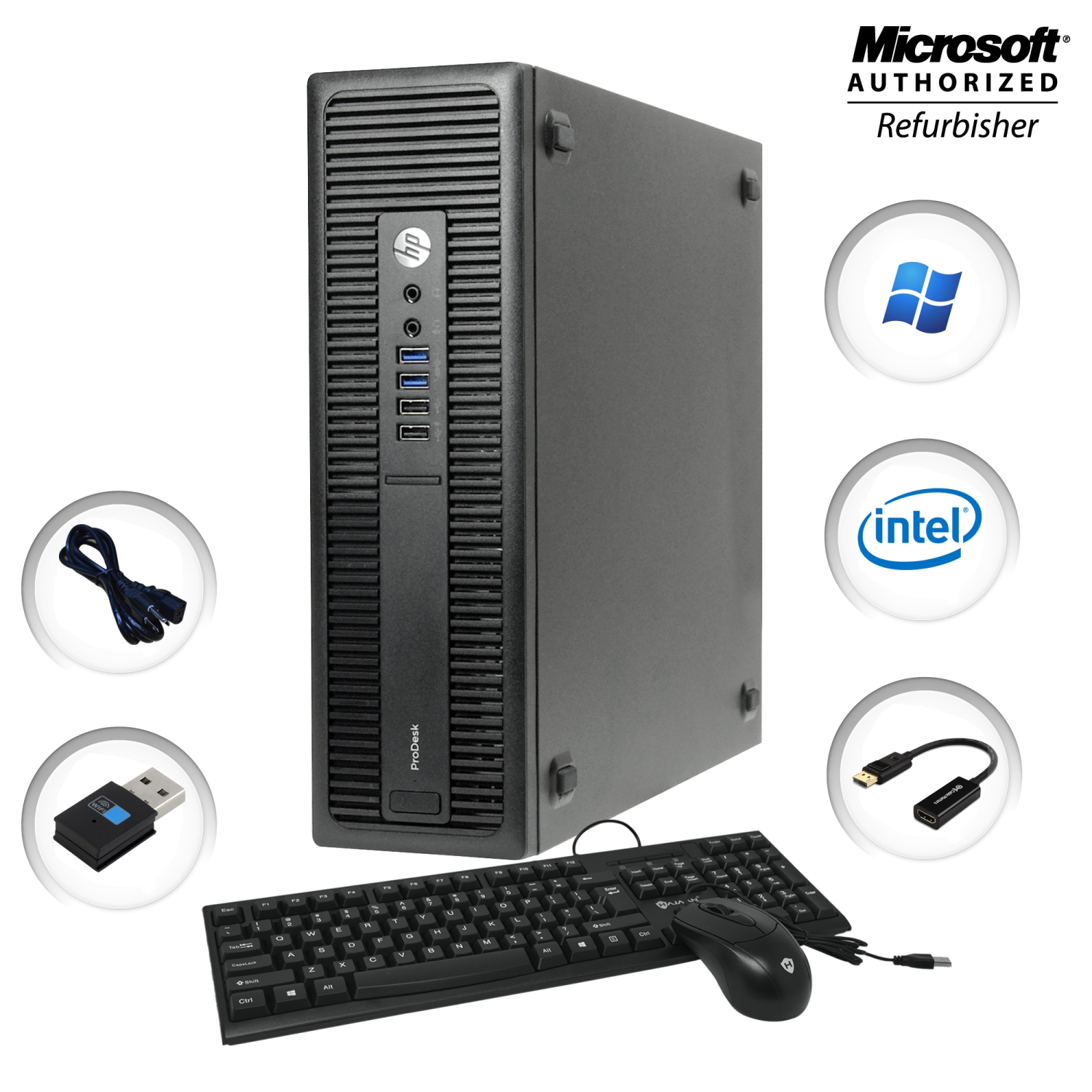 Refurbished (Good) - HP ProDesk 600 G2 SFF Desktop Computer with