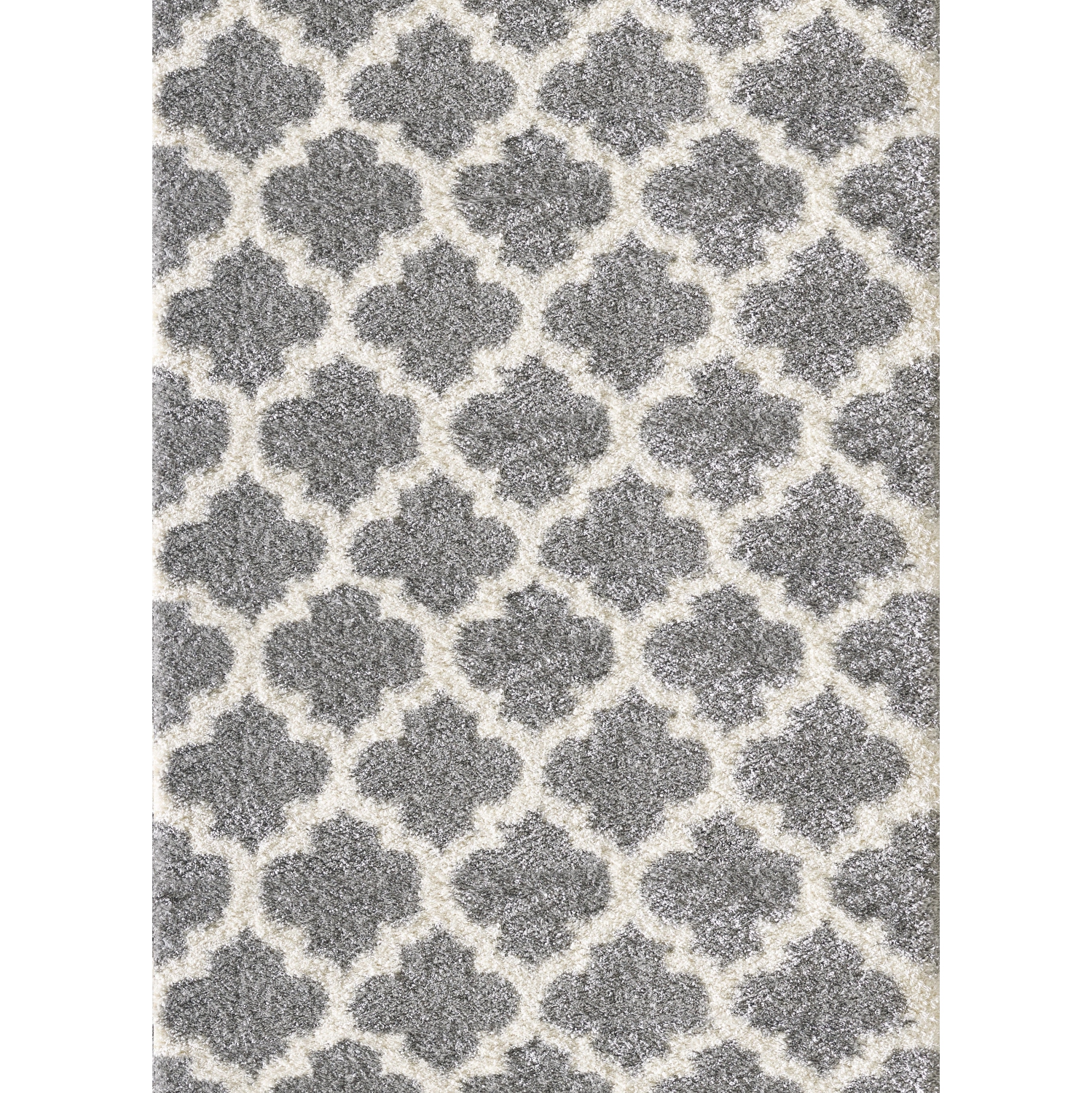 Tapis à poils longs gris turc et blanc d’Infinite Imports 6 pi 5 po x 9 pi 5 po