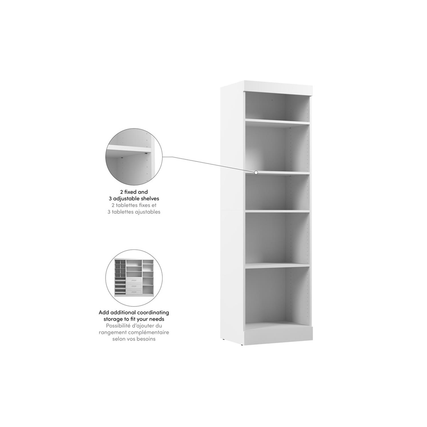 Pur 25“ Storage Unit - White